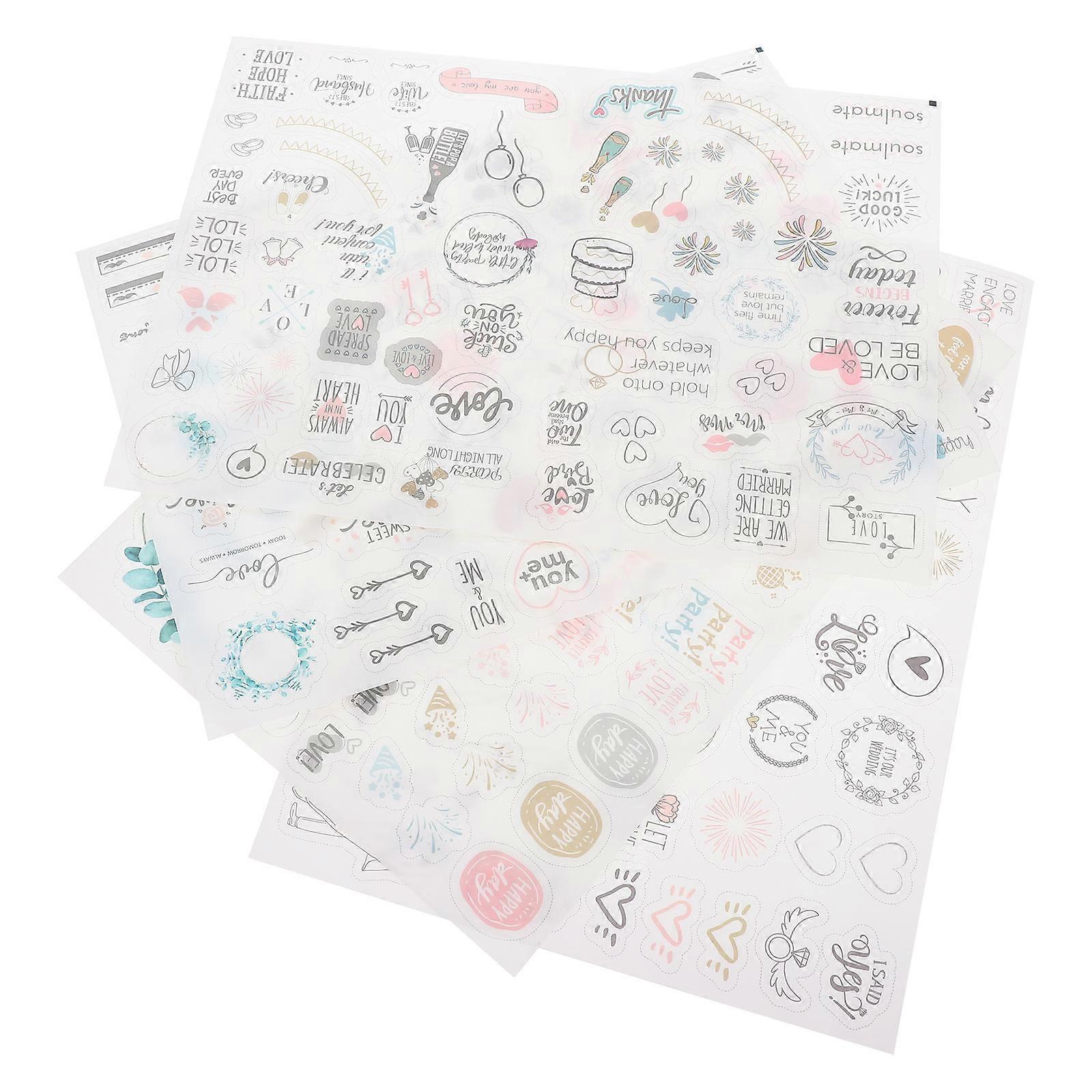 Wedding Planner Sticker Set 4 Sheets Of Self-Adhesive Decorative Stickers For Engagement And Bridal Showers