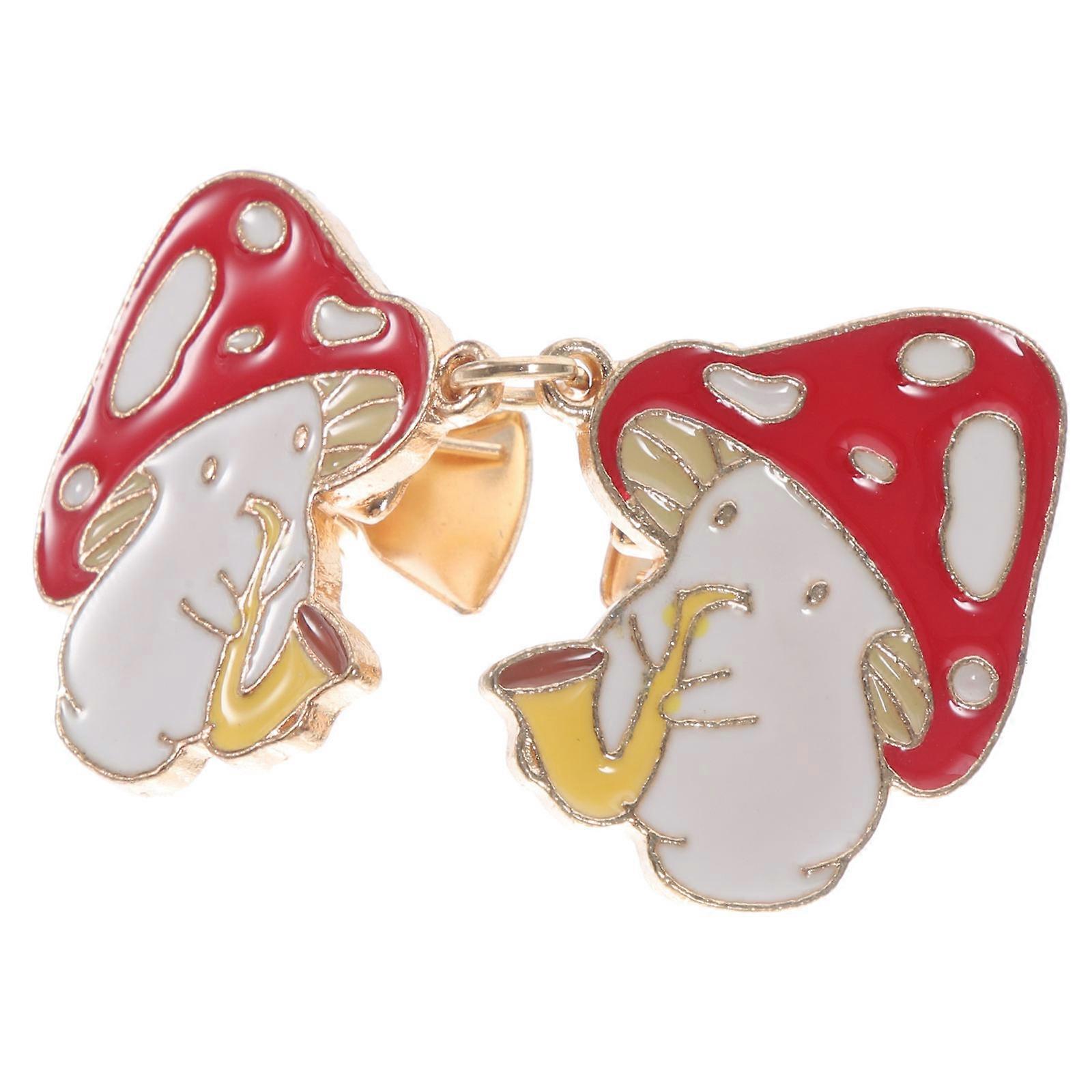 Mushroom Shape Brooch Pin Lapel Pin For Dresses 1Set Red Color Ideal For Formal Events And Outfits