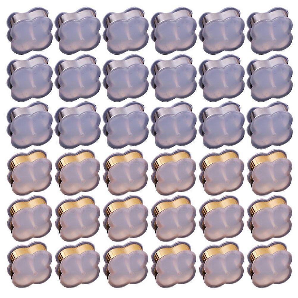 Earring Backs Soft Silicone Clear Earring Stopper for Hook Earrings Assorted Color 50 Pieces