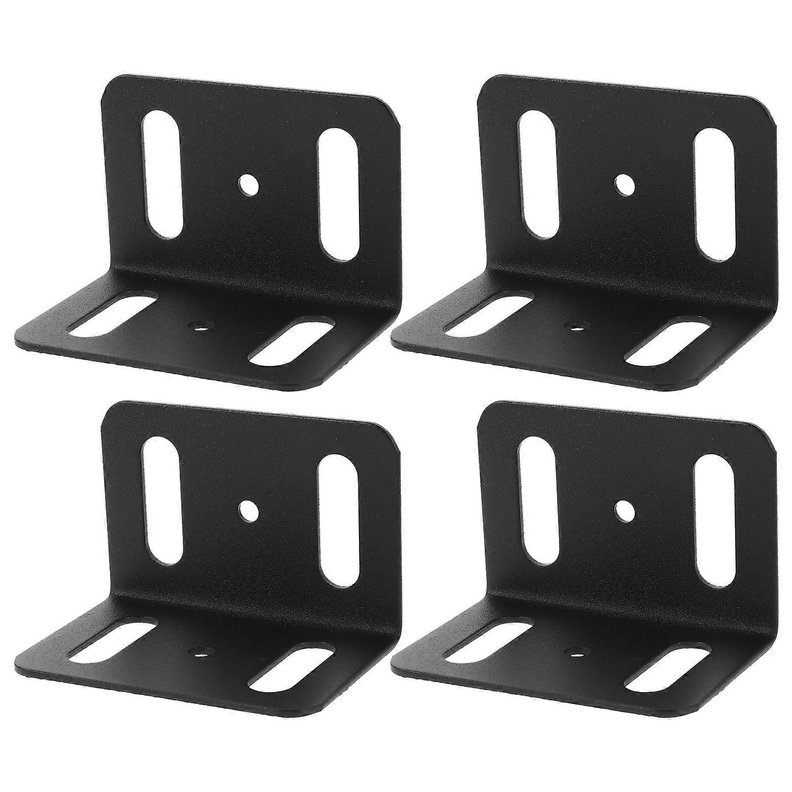 Heavy Duty Shelf Bracket Kit 4pcs Reliable Right Angle Metal Corner Supports for Furniture Fixation, Bed Frames & Shelves Easy Assembly & Wide