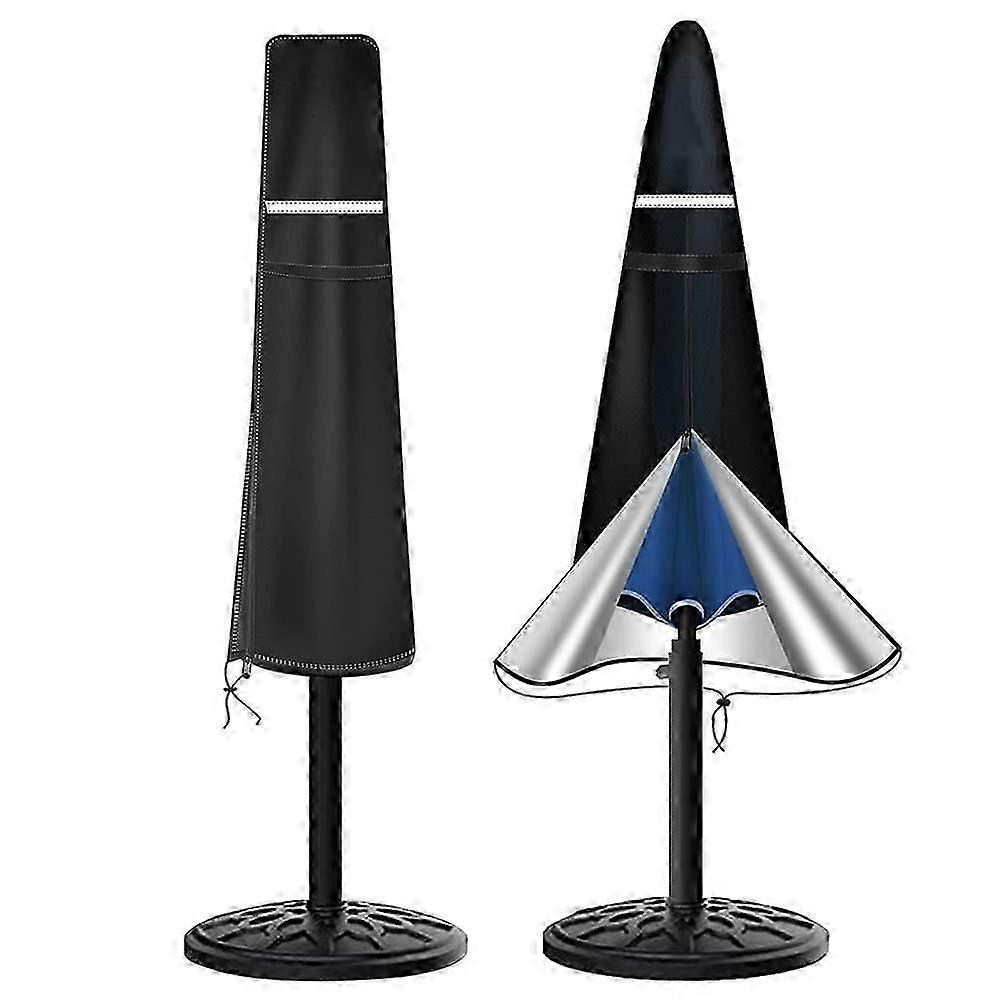 غطاء مظلة مستقيم ، غطاء مظلة مقاوم للماء 2 متر ، مضاد للأشعة فوق البنفسجية ، مضاد للرياح 210D غطاء مظلة من قماش أكسفورد مع سحاب مقاوم للماء (140 * 25 * 30 سم)