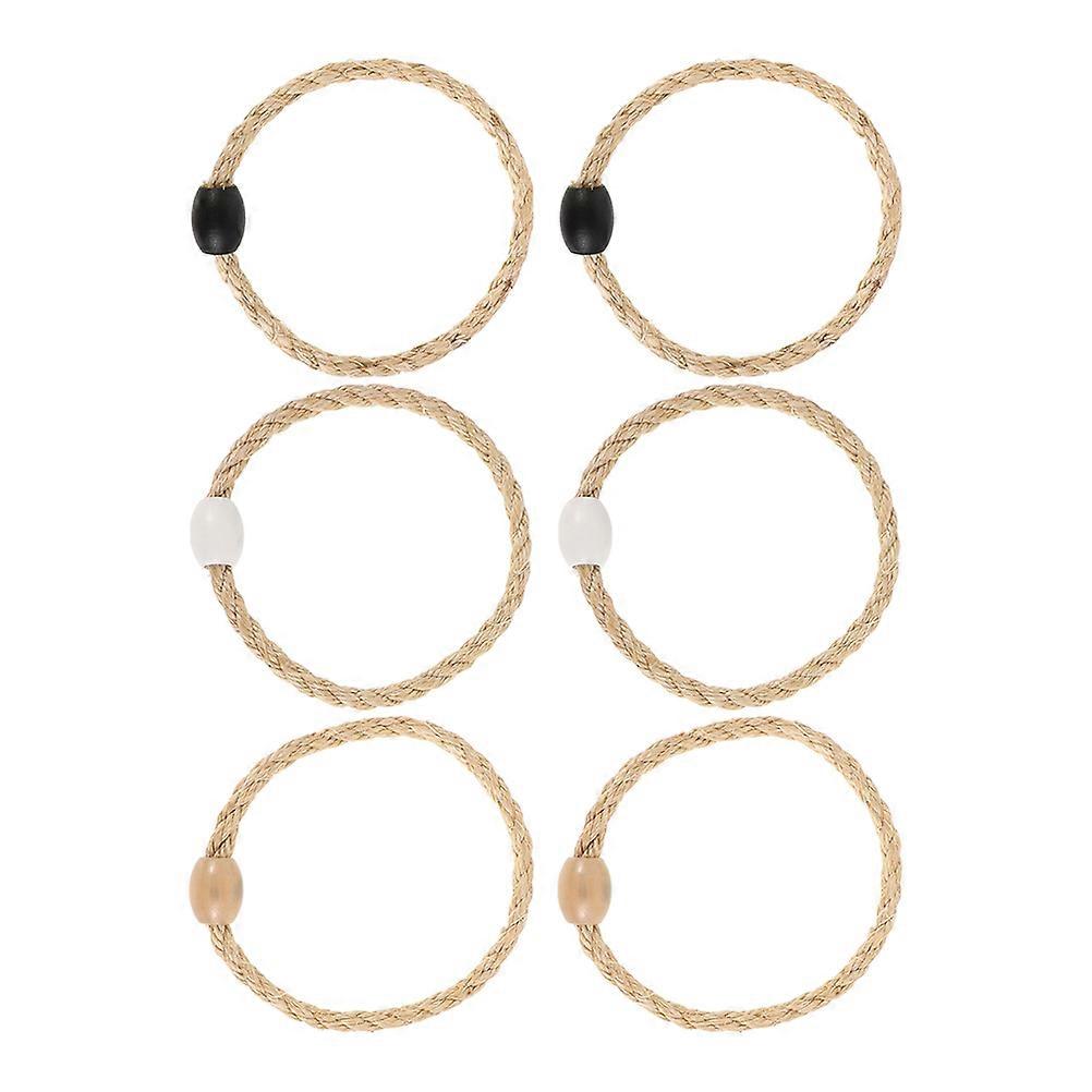 6pcs Ring Toss Game for Outdoor Carnival Party Fun – Ideal for Lawn & Beach Activities, Enhances Hand Eye Coordination, Portable Design