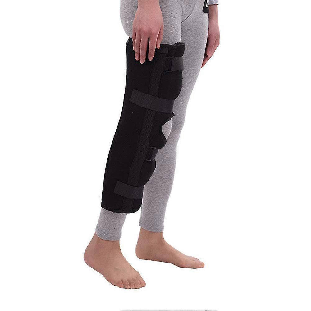 Adjustable Knee Brace, Post-Operative Support, Immobilization Splint, Black, Size L, Knee Orthosis For Surgery Recovery
