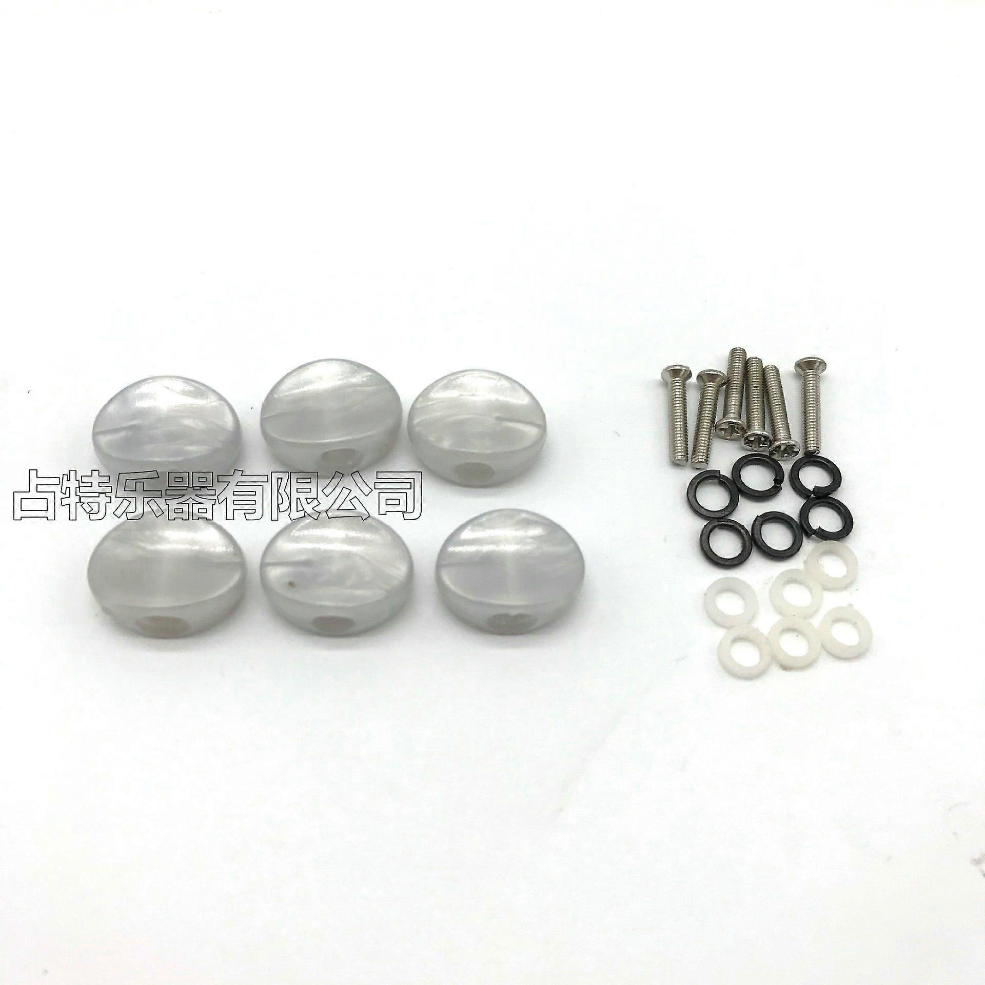 6pcs Guitar Tuning Pegs: Acoustic Guitar Tuning Knobs Decorated Machine Heads Handle Replacement Buttons Tip Replacement Parts