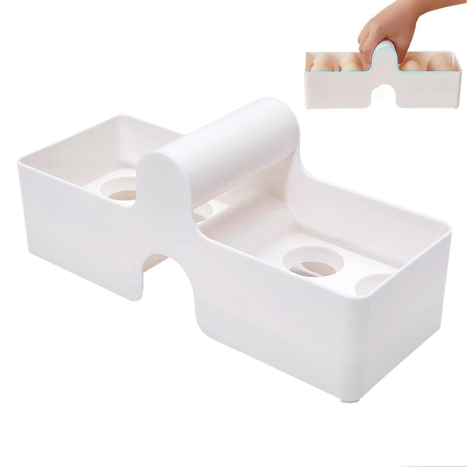 Egg Carrier with Curved Handle | Stackable Egg Holder Container for Fridge, Kitchen, Home, Picnic, Hiking