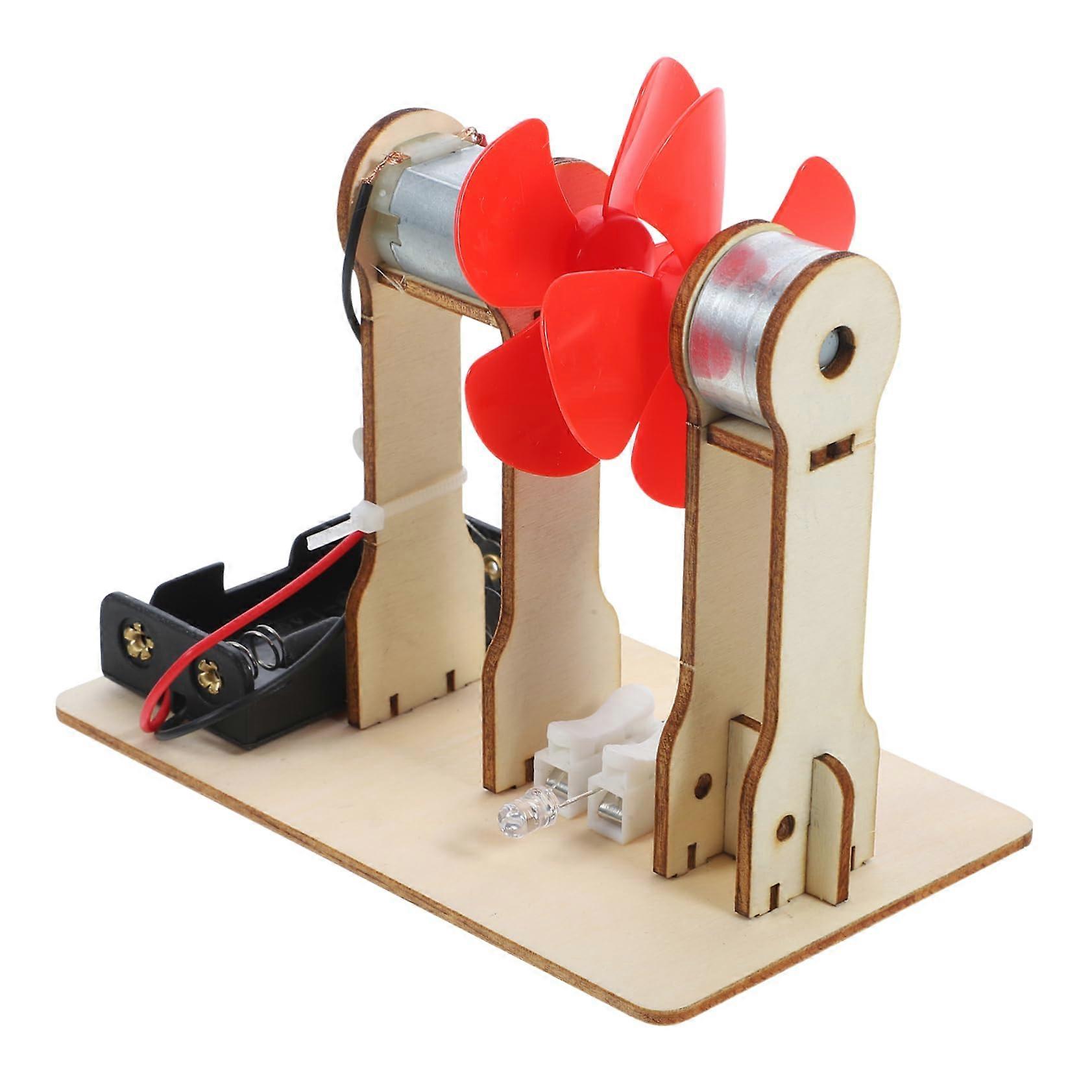 DIY Wooden Wind Turbine Kit, Scientific Experiment Toy, Enhances Crafting Skills and Physics Learning, Safe and Durable