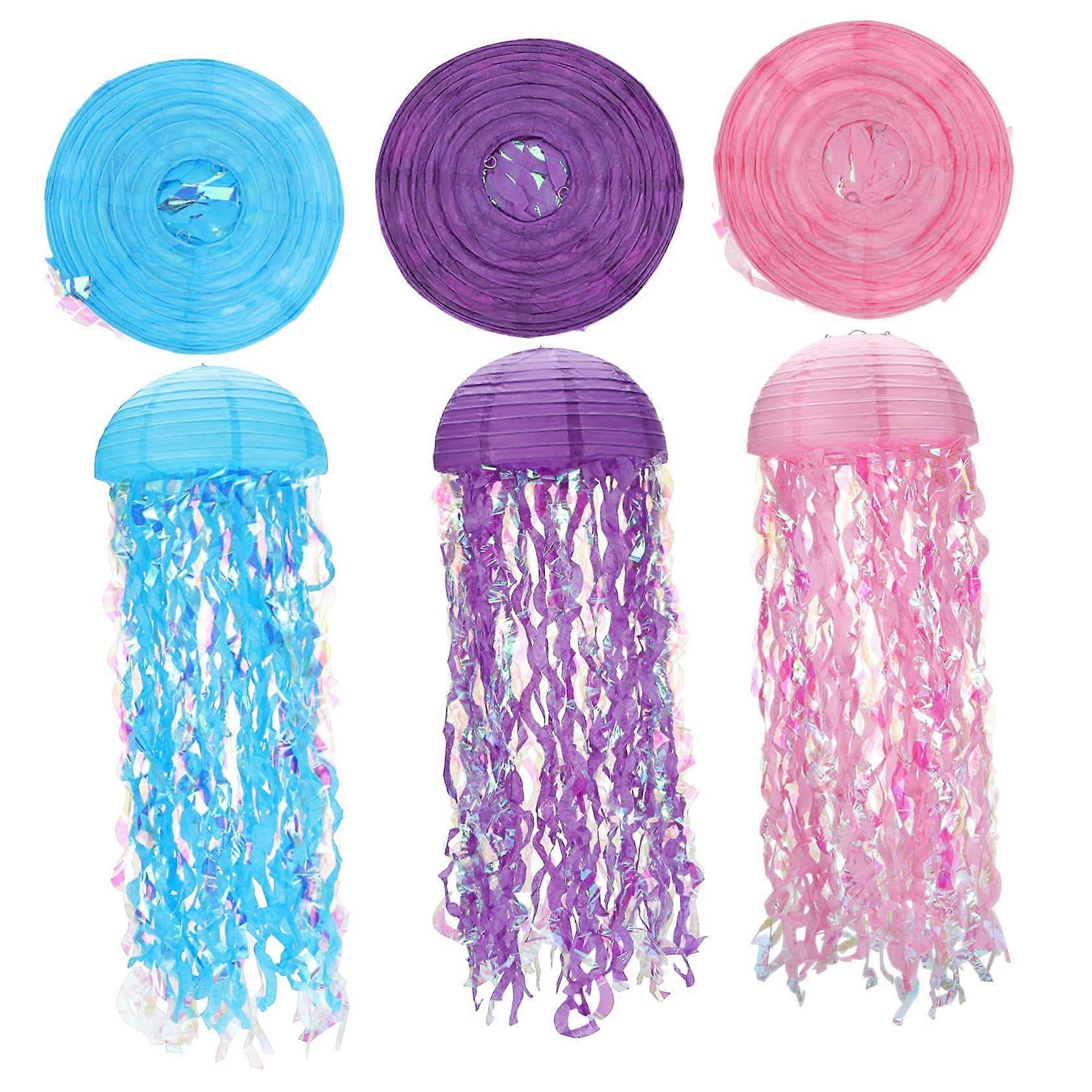 Jellyfish Lanterns Ocean Themed Paper Lanterns for Parties Weddings Decor