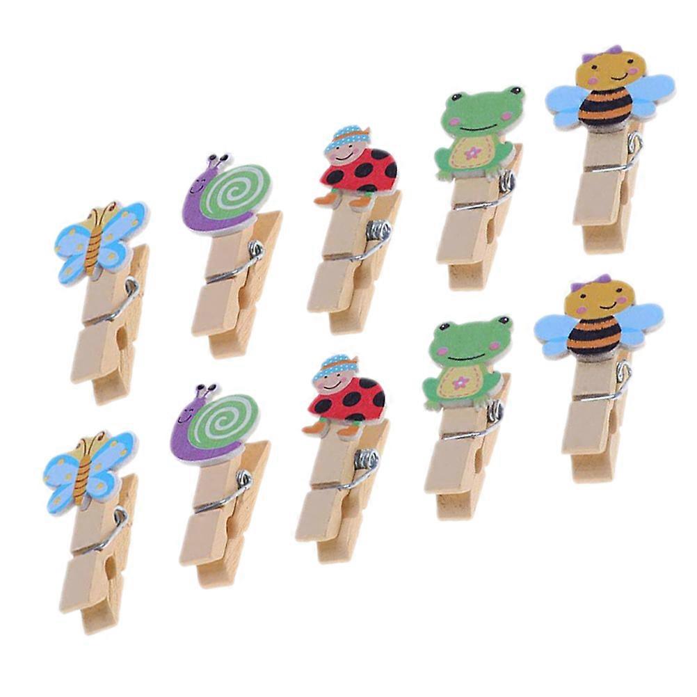 Photo Clips Small Craft Design for School Projects with Wood and Jute Rope for Clipping Items 3 Sets