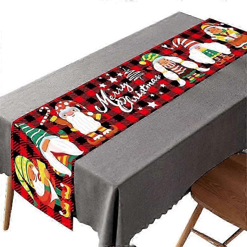 Père Noël Table Runner Père Noël Noël Table Runner Décorations pour Salle à manger Noël Thème Table Runner pour