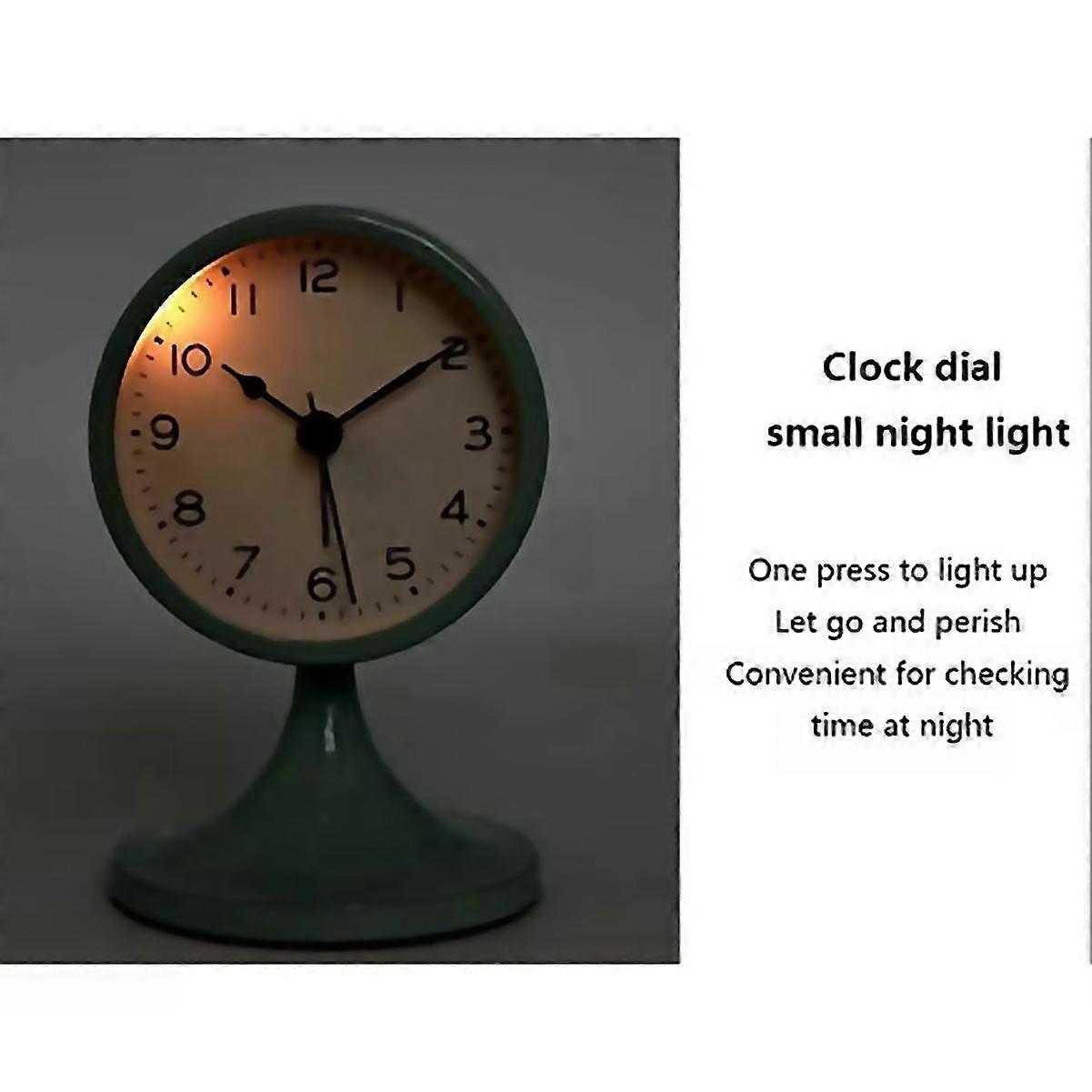 For Nordic Metal Round Alarm Clock Silent Table Clock Home Decor