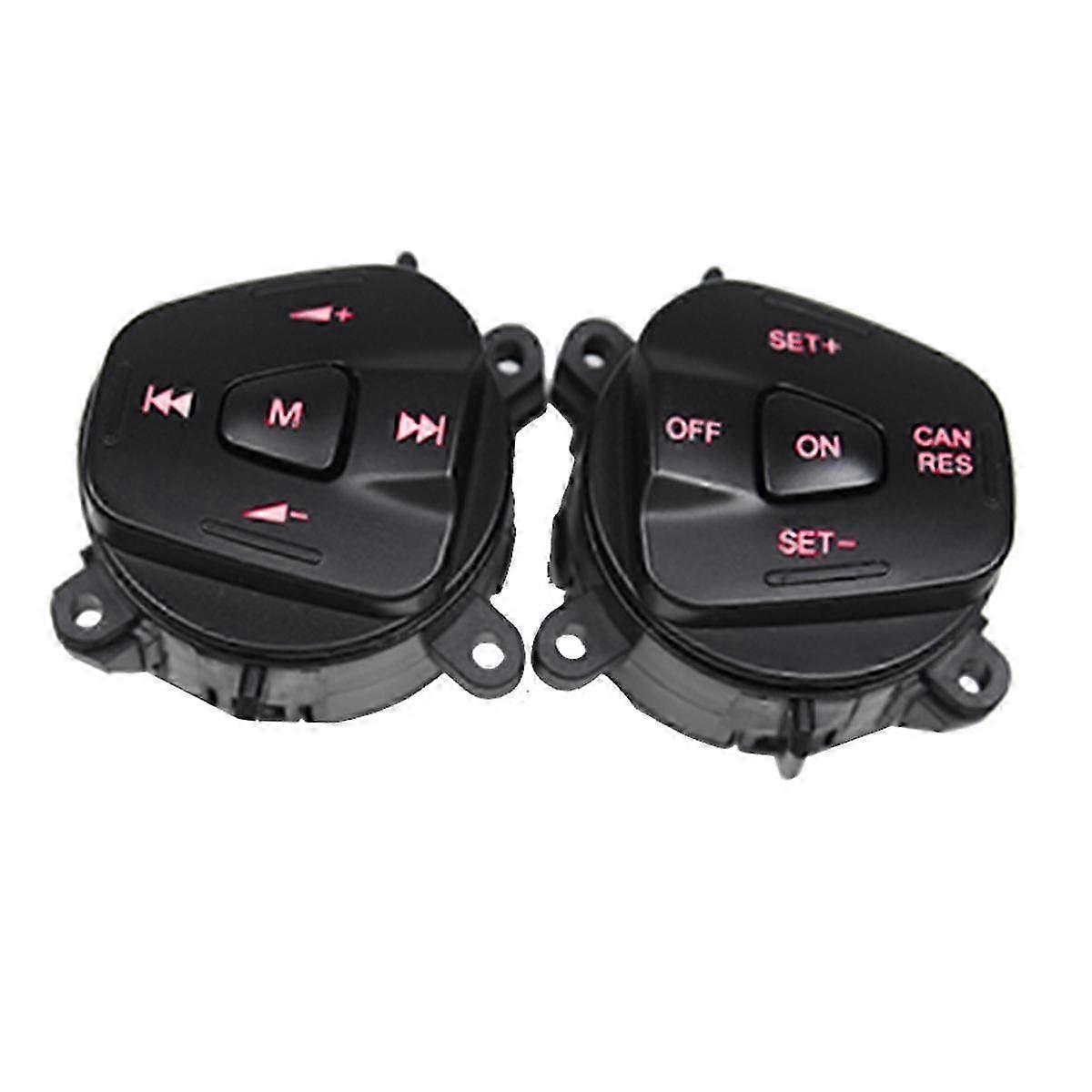 Car Red LED Steering Wheel Right Left Cruise Control Switch Button for Fiesta MK7 MK8 Escort Ecosport 2013-2015