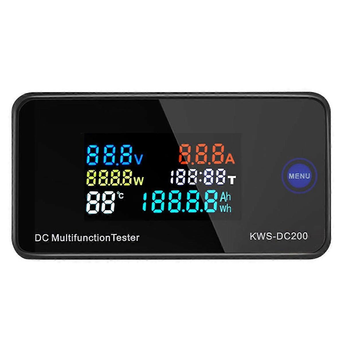DC Digital Voltmeter Ammeter KWS DC200 100A LCD Display Power Energy Multimeter No Battery, LCD Disp