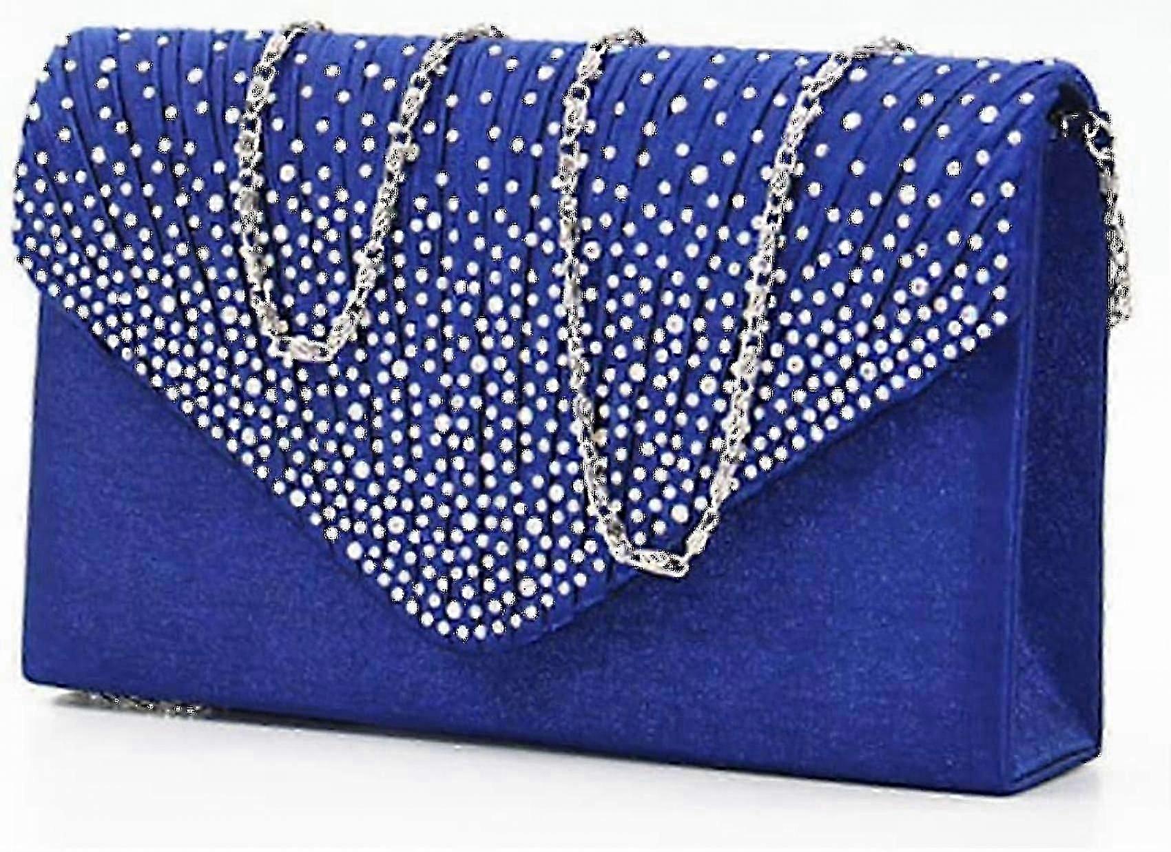 السيدات مساء حقائب اليد الزفاف حقيبة يد حقيبة يد، الأزرق الملكي