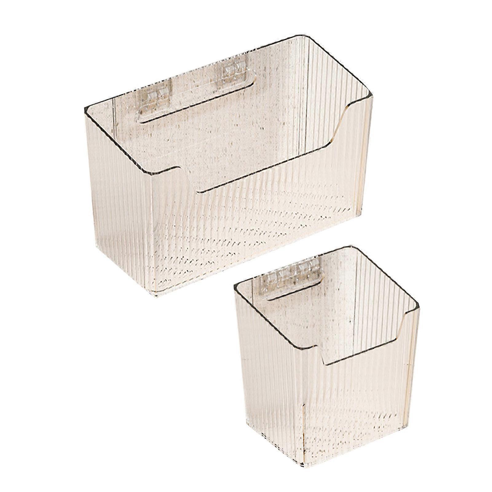 Wall Mounted Transparent Garlic Container Kitchen Spice Basket