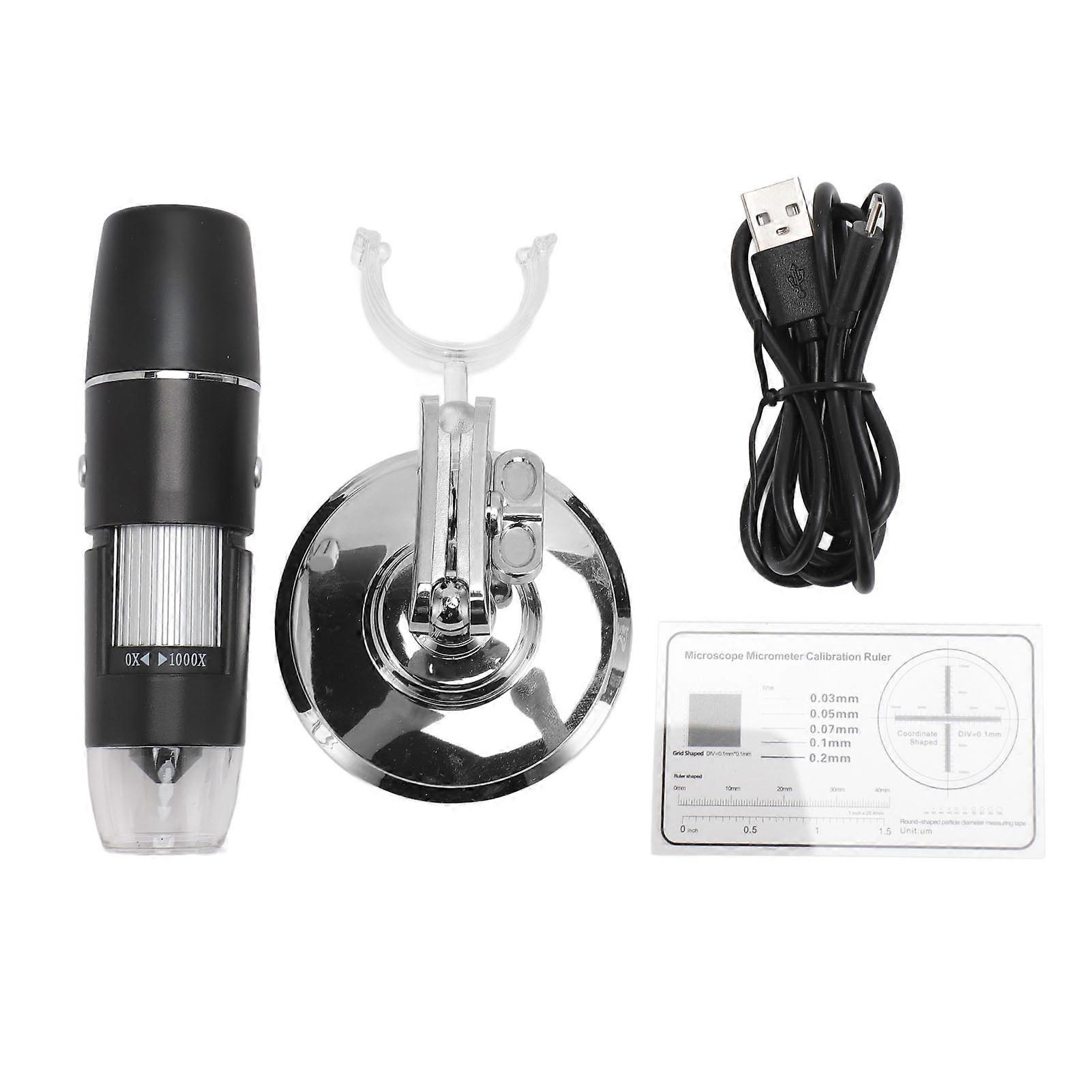 Wireless Digital Microscope 0 to 1000X with 8 LED Lights Portable Mini WiFi USB Camera