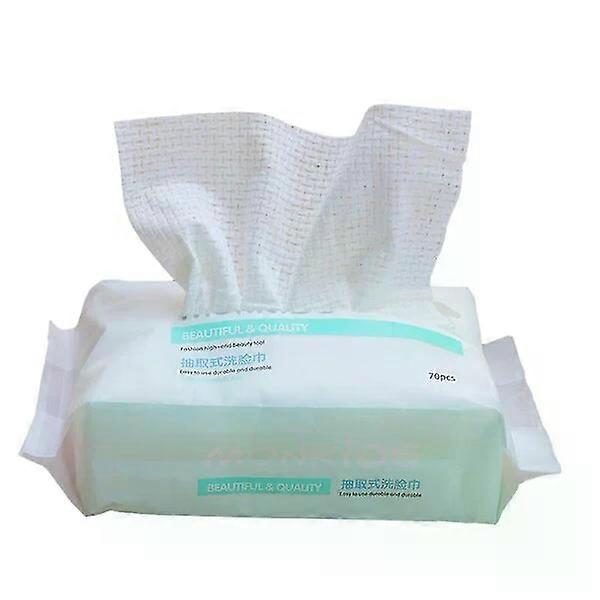 Disposable facial tissue, 1 piece, reinforced edges to prevent fraying