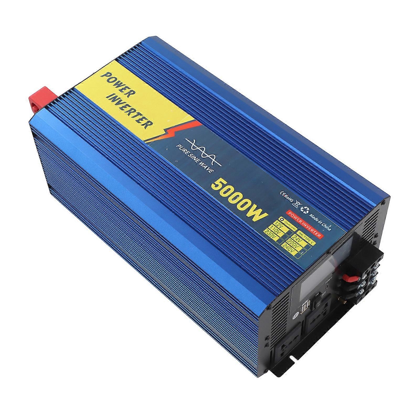 5000W Pure Sine Wave Inverter DC24V to AC110V with LED Display