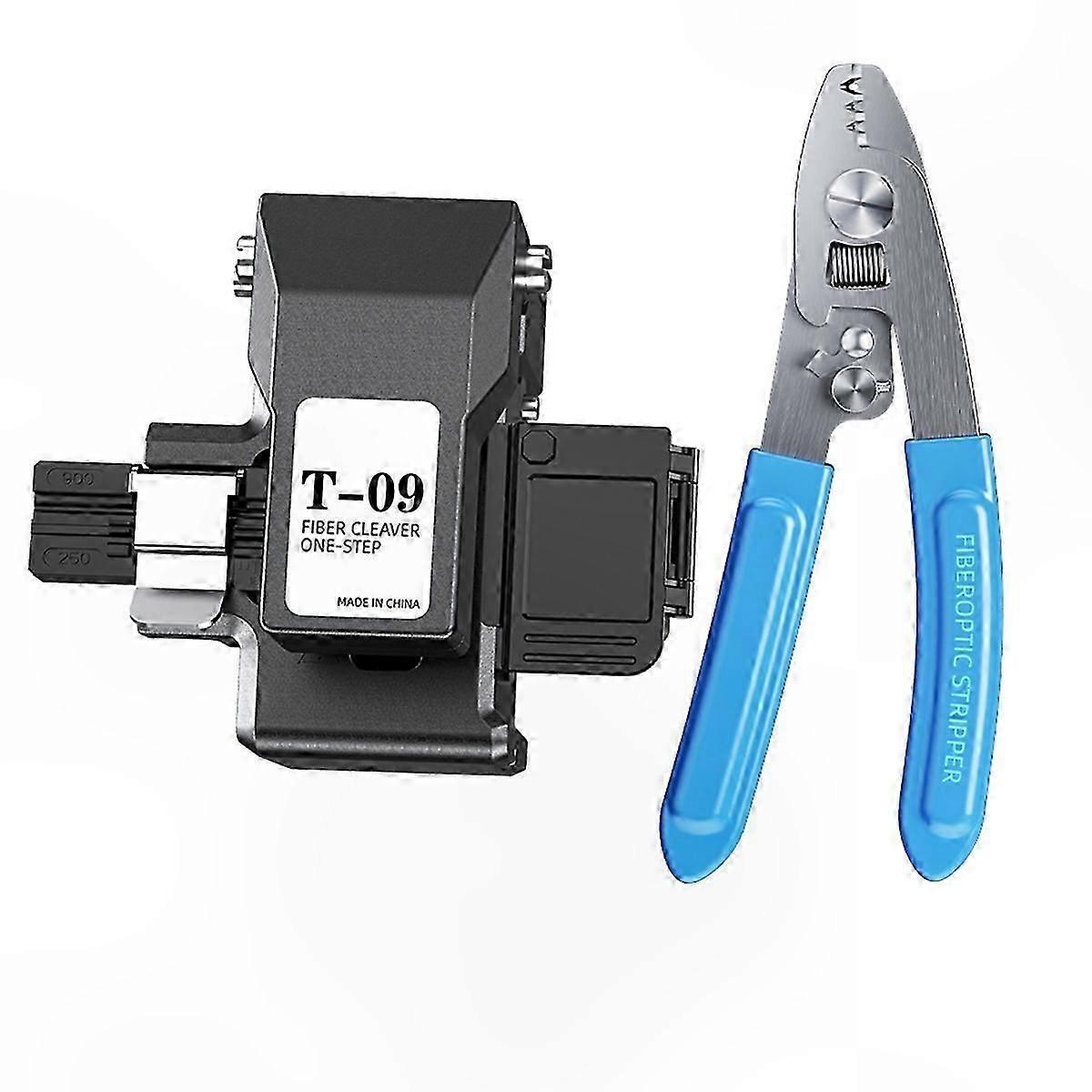 One-Step Automatic Fiber Optic Cleaver with Pliers Kit for Optical Fusion Splicing and Cutting Solutions