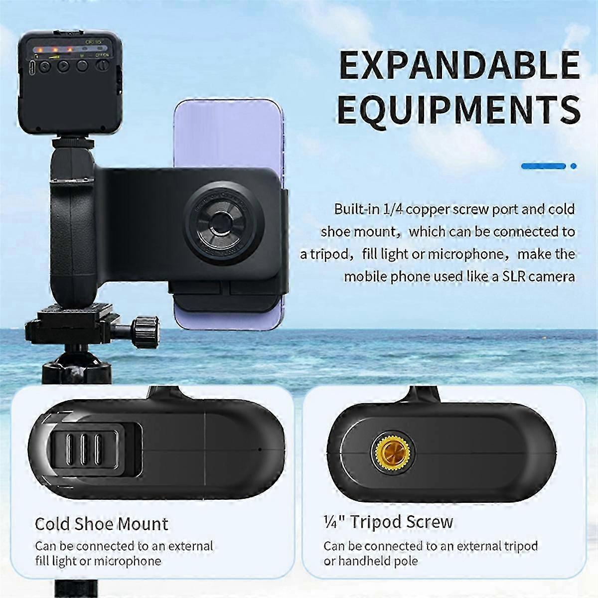 Bluetooth Selfie Stick with Remote Shutter Anti black