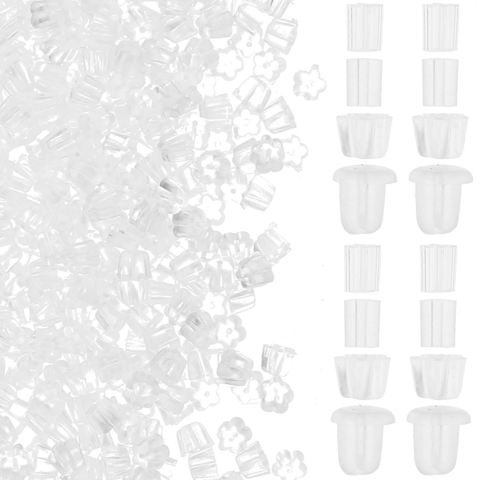 Silicone Earring Backs Earring Backings for Earrings Use 4000Pcs White