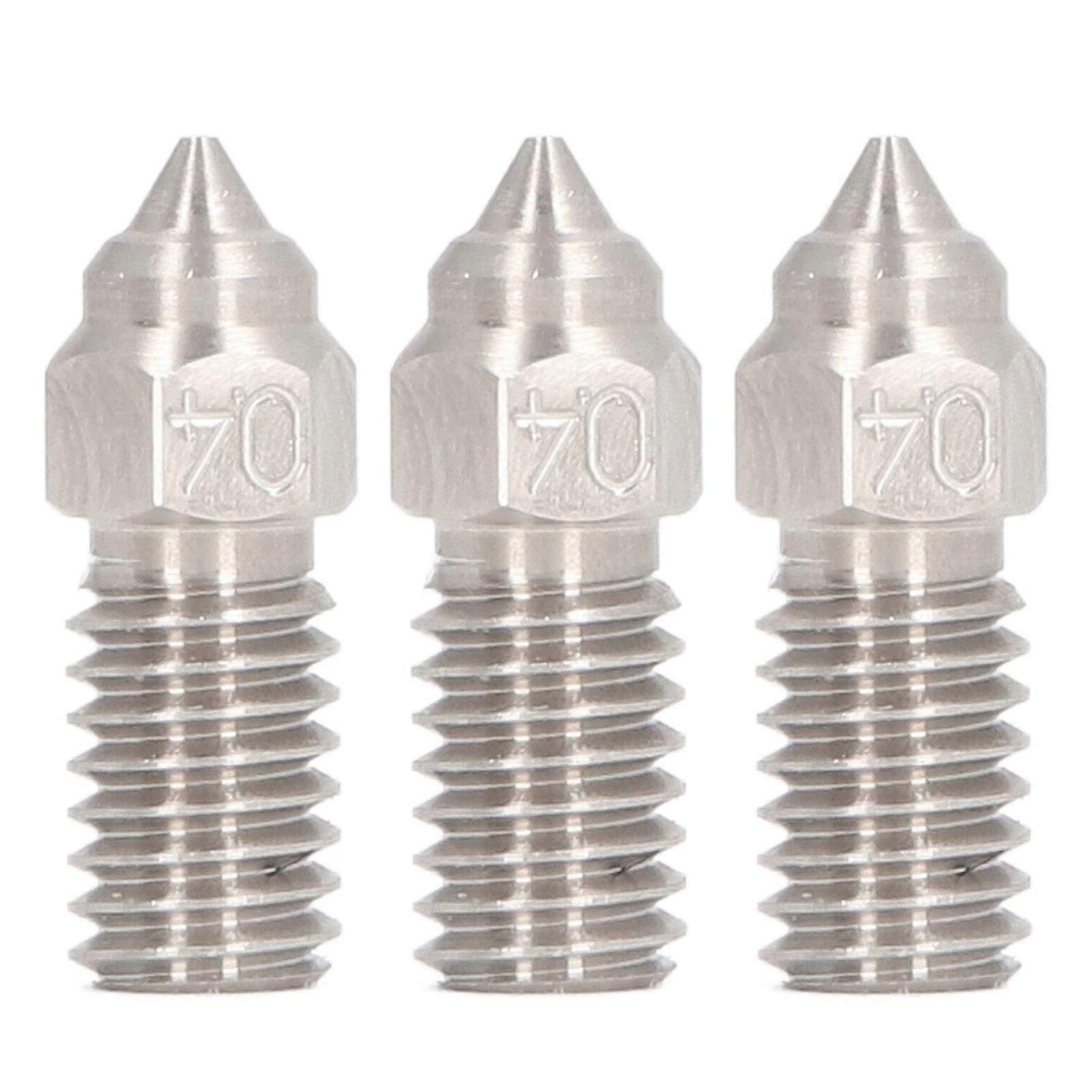3 Pcs 0.4mm Nozzle High Flow Stainless Steel 3D Printer Nozzle for Elegoo Neptune 4 4Pro