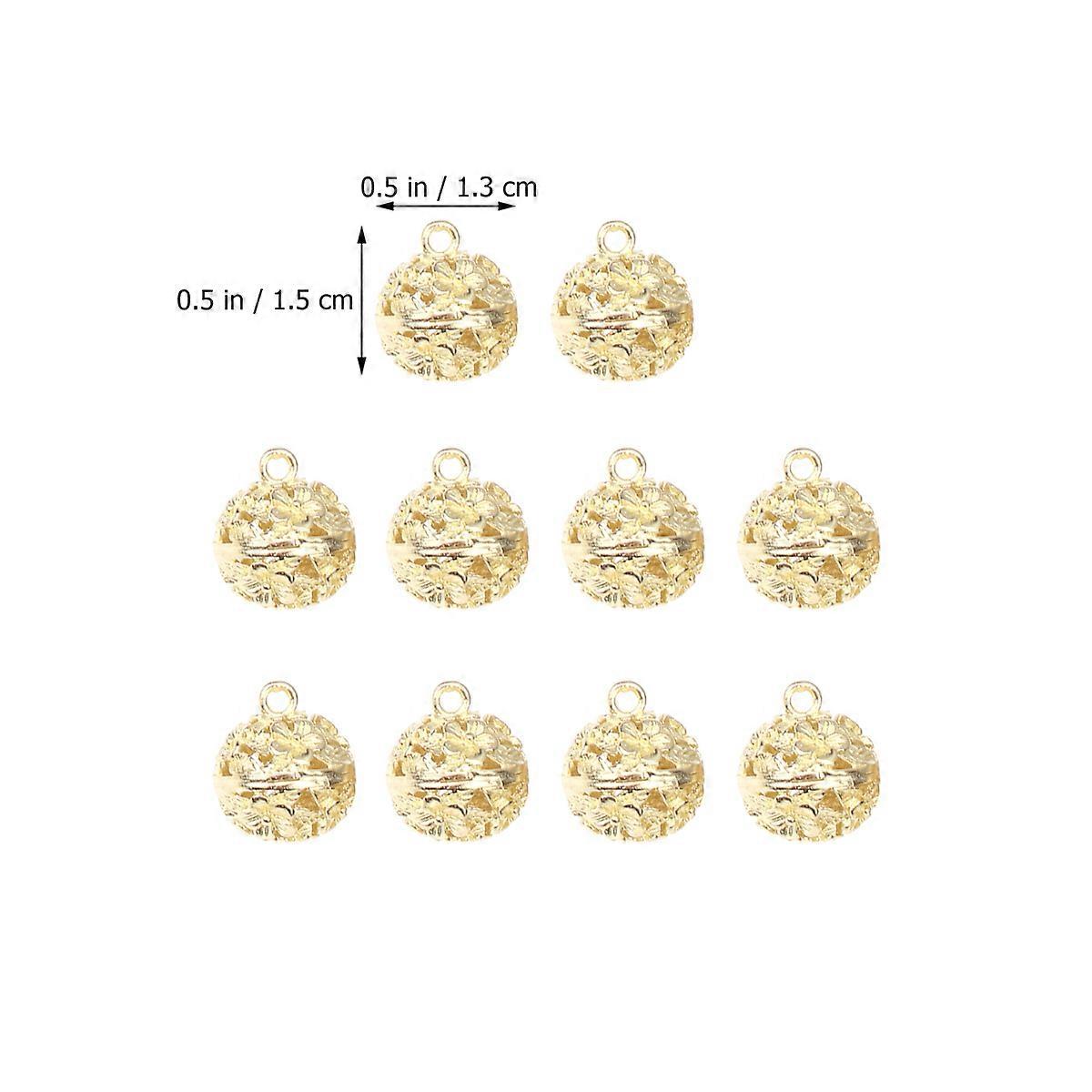 Yellow Hollow Pendant Convallaria for Decoration 10Pcs DIY Pendants