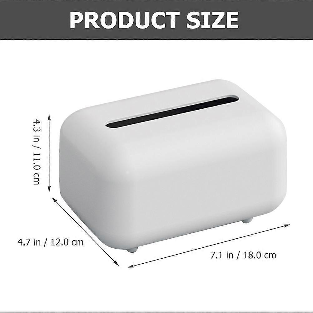 Serviette Holder Tissue Box Holder Table Accessory Home Hotel Room Desktop Car Office Abs White Protect from Stains 1Pack
