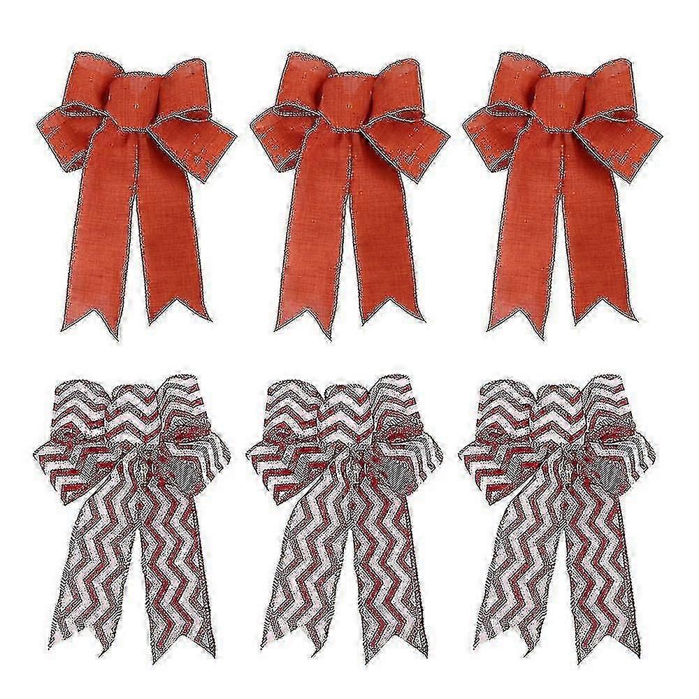 Christmas Bow Rustic Burlap Crafts Wreath Bow For Holiday Weeding Kitchen Decor