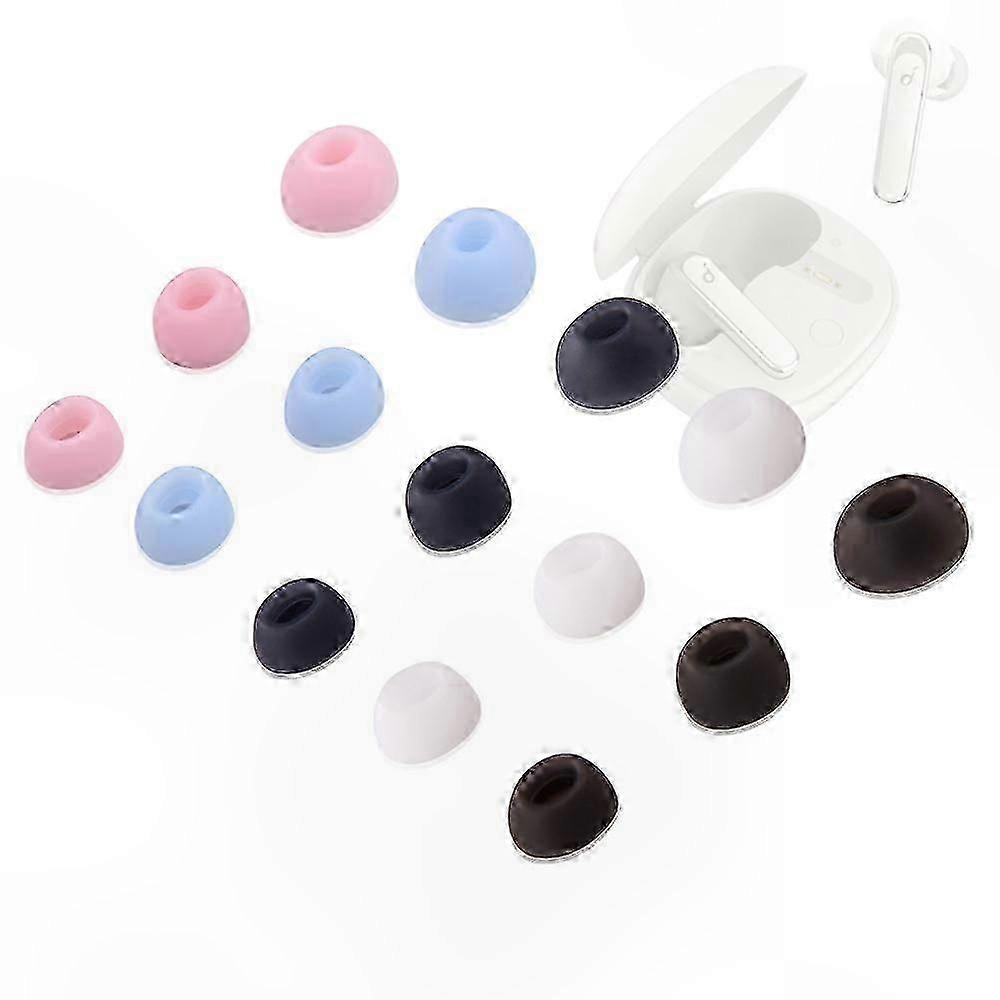 6-Pack Silicone Ear Tips for True Wireless Earbuds Replacement Parts Compatible with Multiple Models