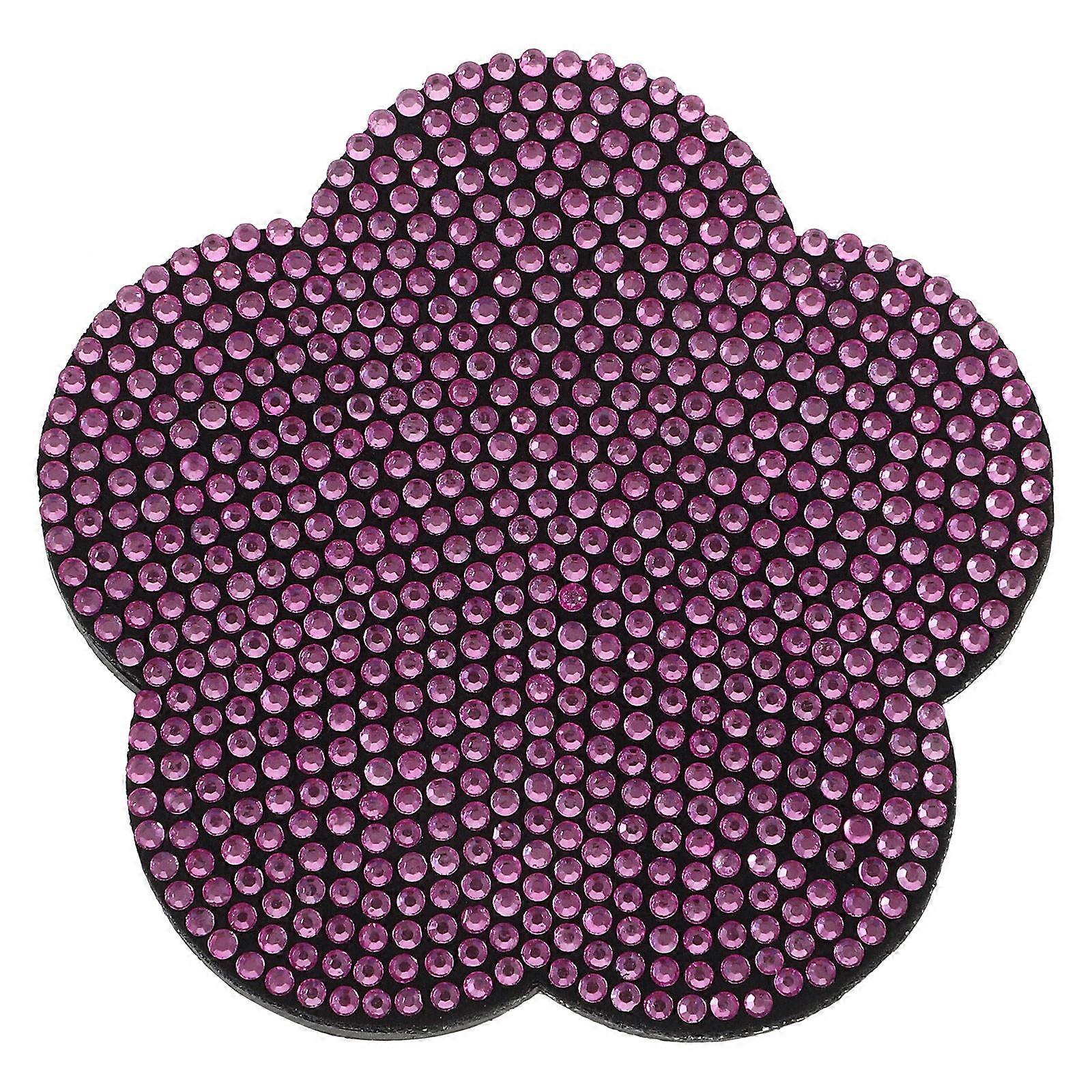 Çiçek Şekilli Araba Bardak Altlığı Pembe Silikon Bardak Pedi Kaymaz Isı Direnci 1Set