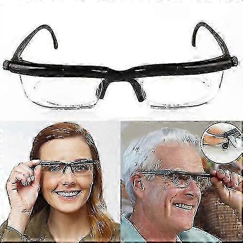 Variable Focus Eyeglasses for Distance and Reading with Adjustable Dial Vision Support