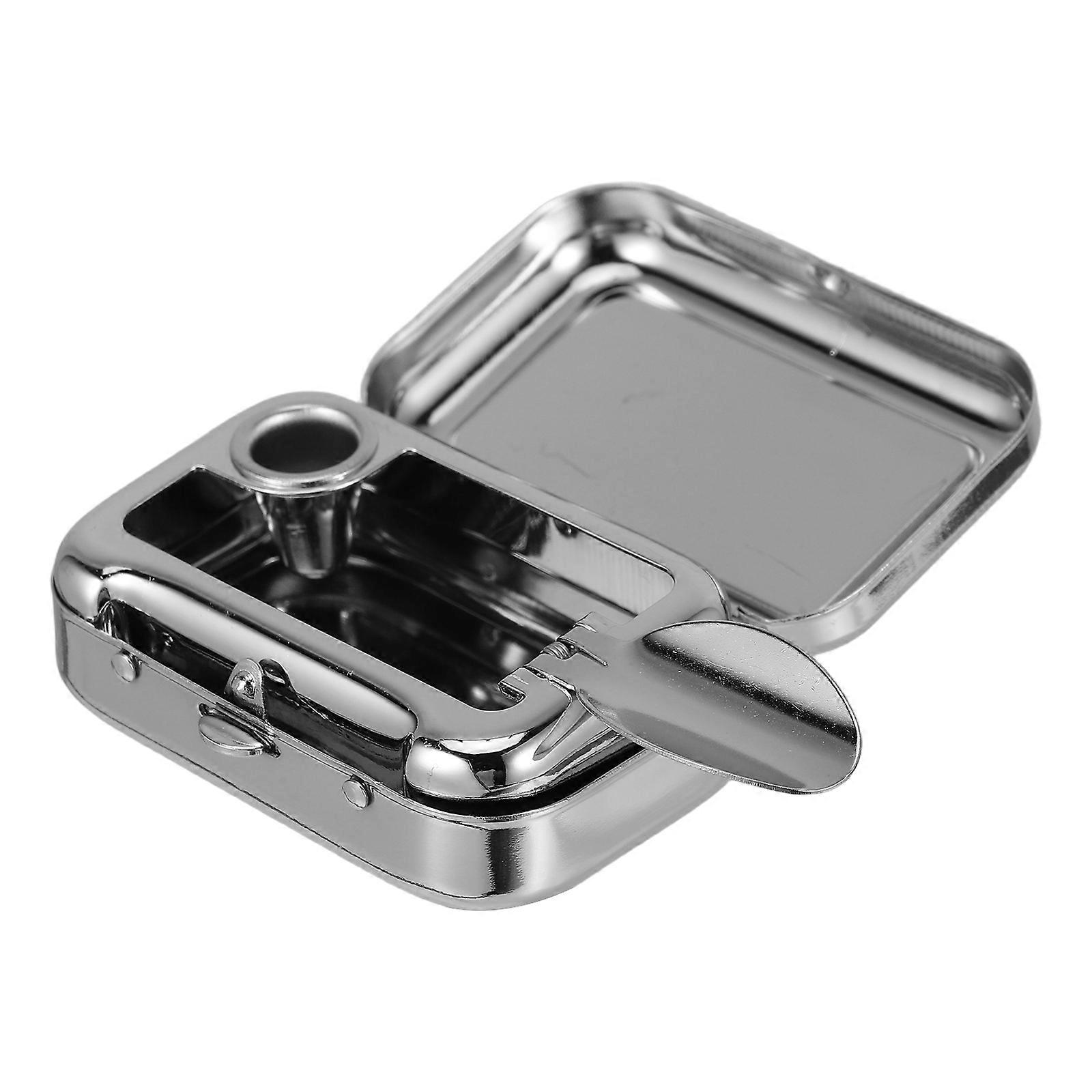 Compact Portable Pocket Ashtray Stainless Steel for Storage Use 2Pcs
