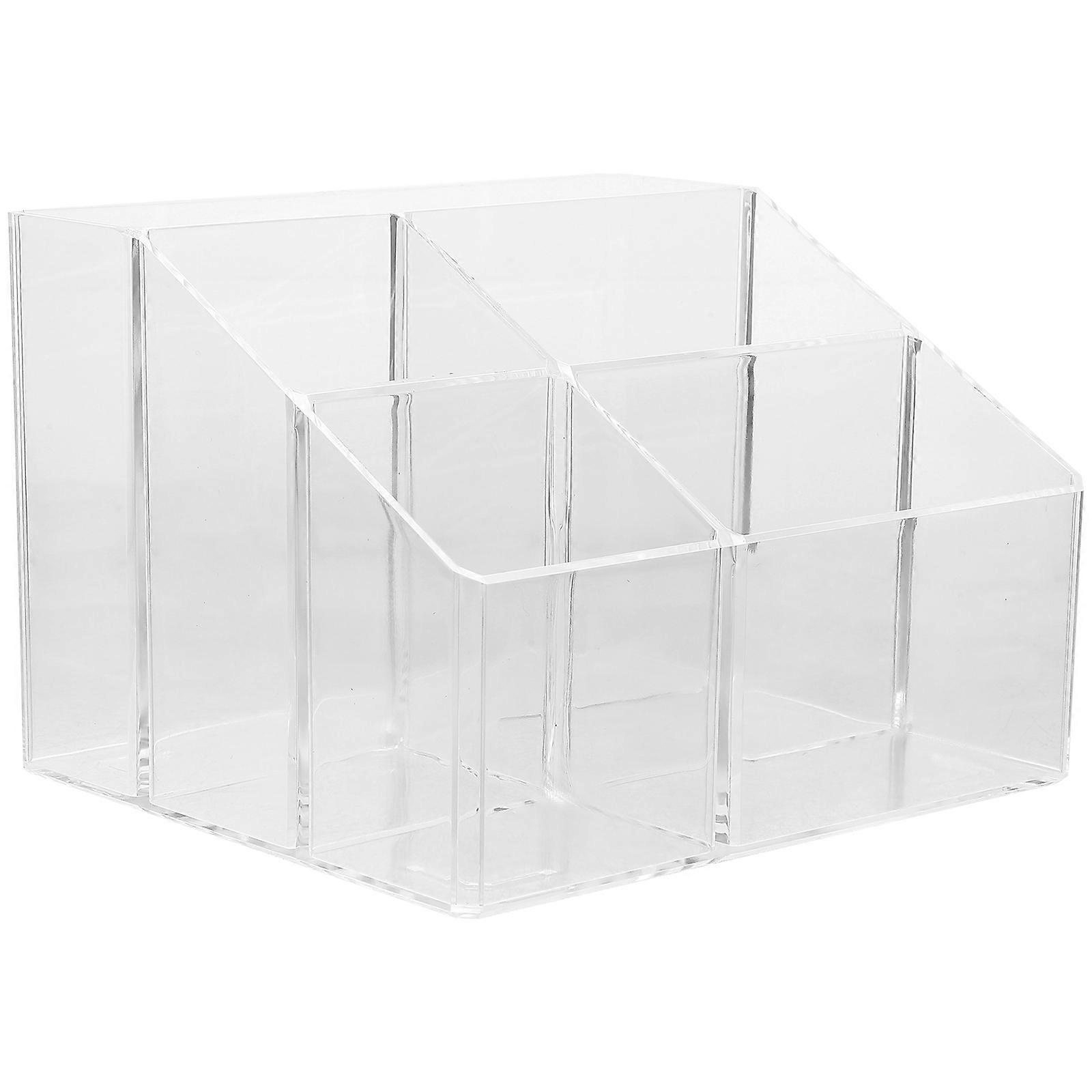 Desktop Organizer Acrylic Storage Box for Storage 2Pcs Transparent