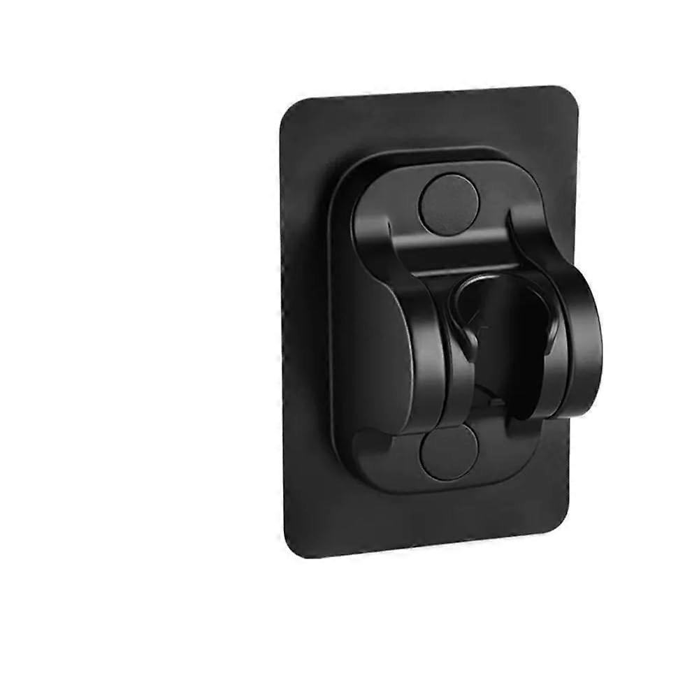 Universal Shower Head Holder No Drill Bracket Adjustable Wall Mounted Holder Black Stable Rotation