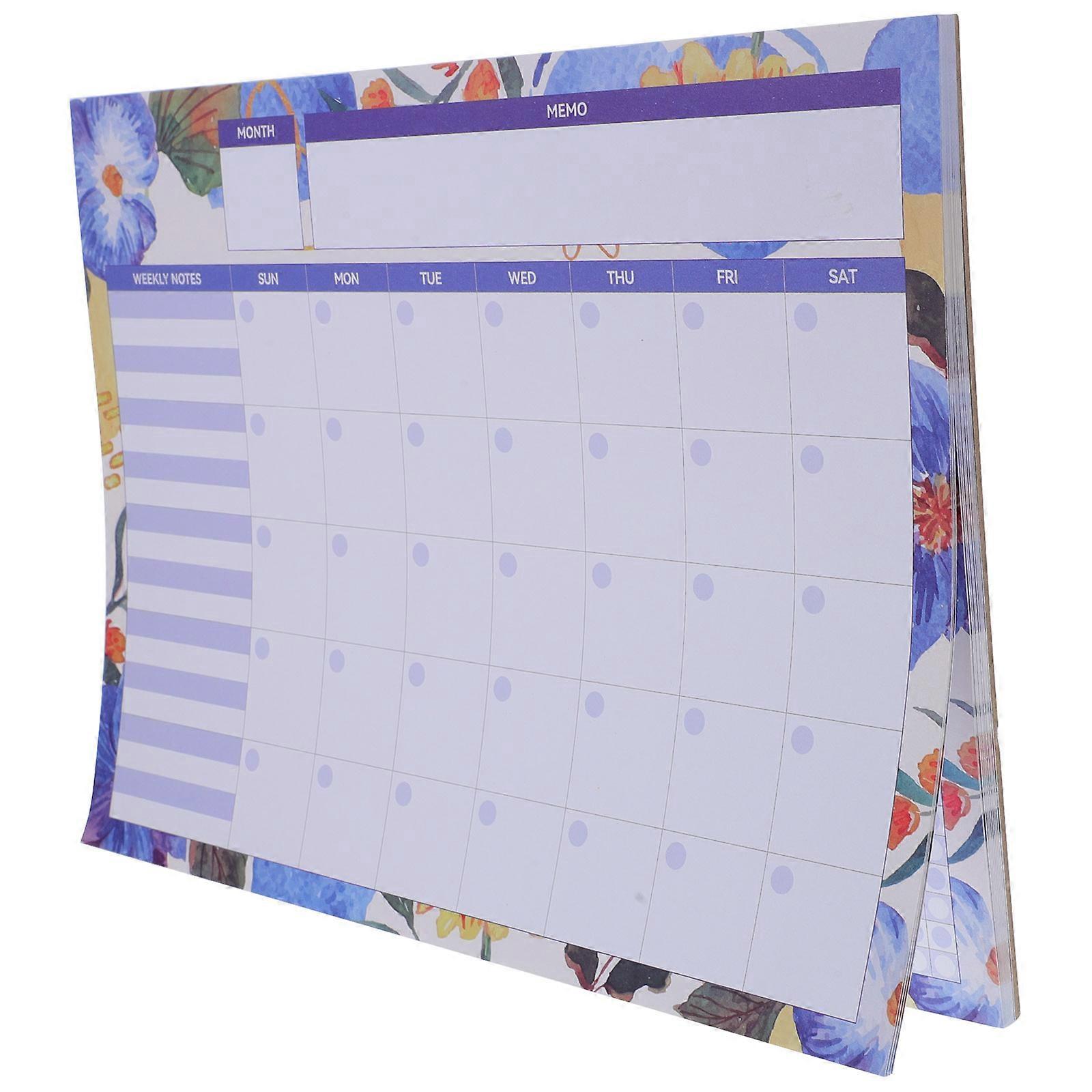 Tear-off Notepad 3Pcs Monthly Planner For Note Taking In Blue Color Ideal For Office Home And Study Activities