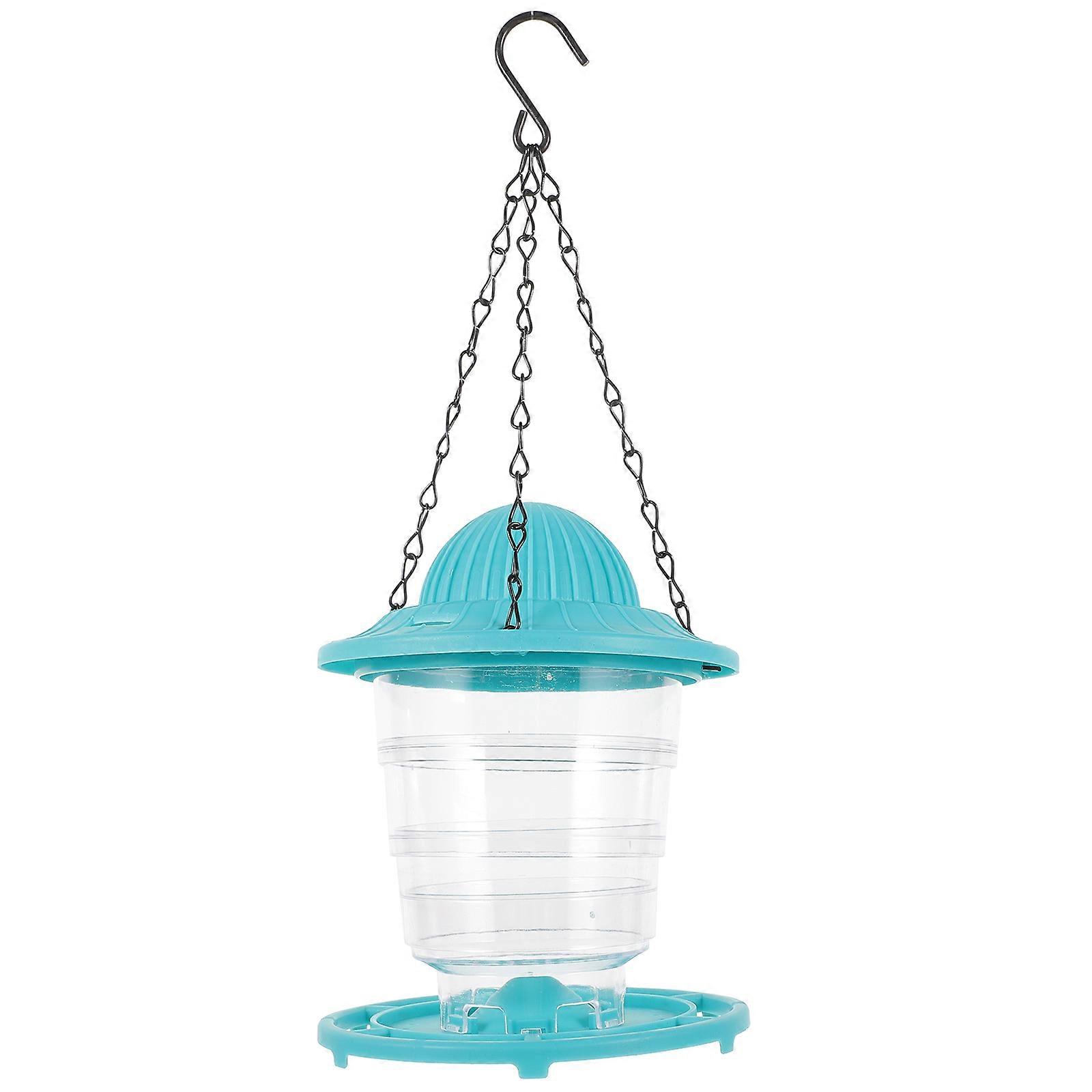Wild Bird Feeder Plastic Hanging for Feeding 2Pcs with Roof for Yard