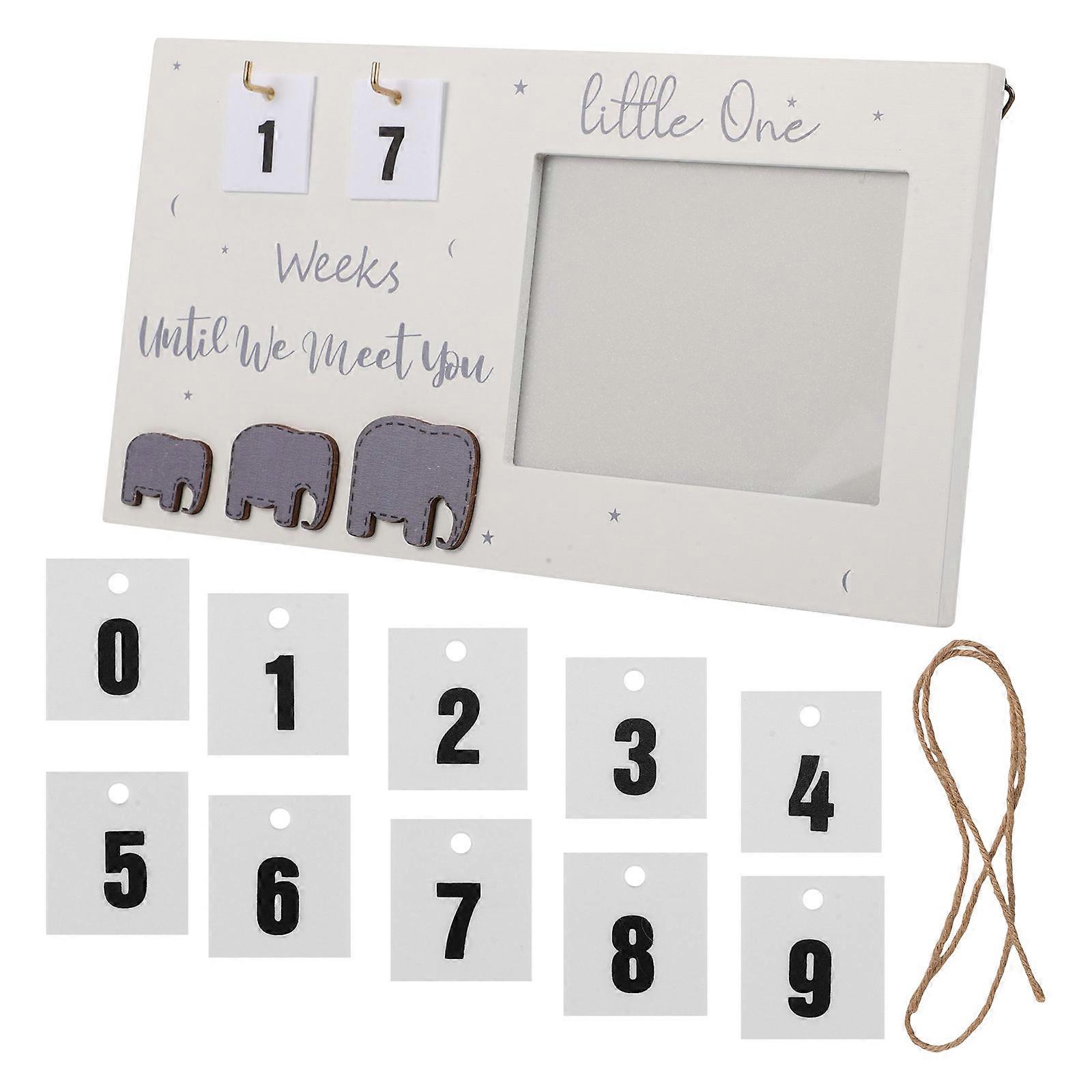 Newborn Sonogram Picture Frame 4Pcs Capture Milestones Gift For New Parents Rectangular White