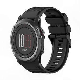 26mm Horizontal Texture Silicone Watch Band with Removal Tool for Fenix 3 Smartwatches