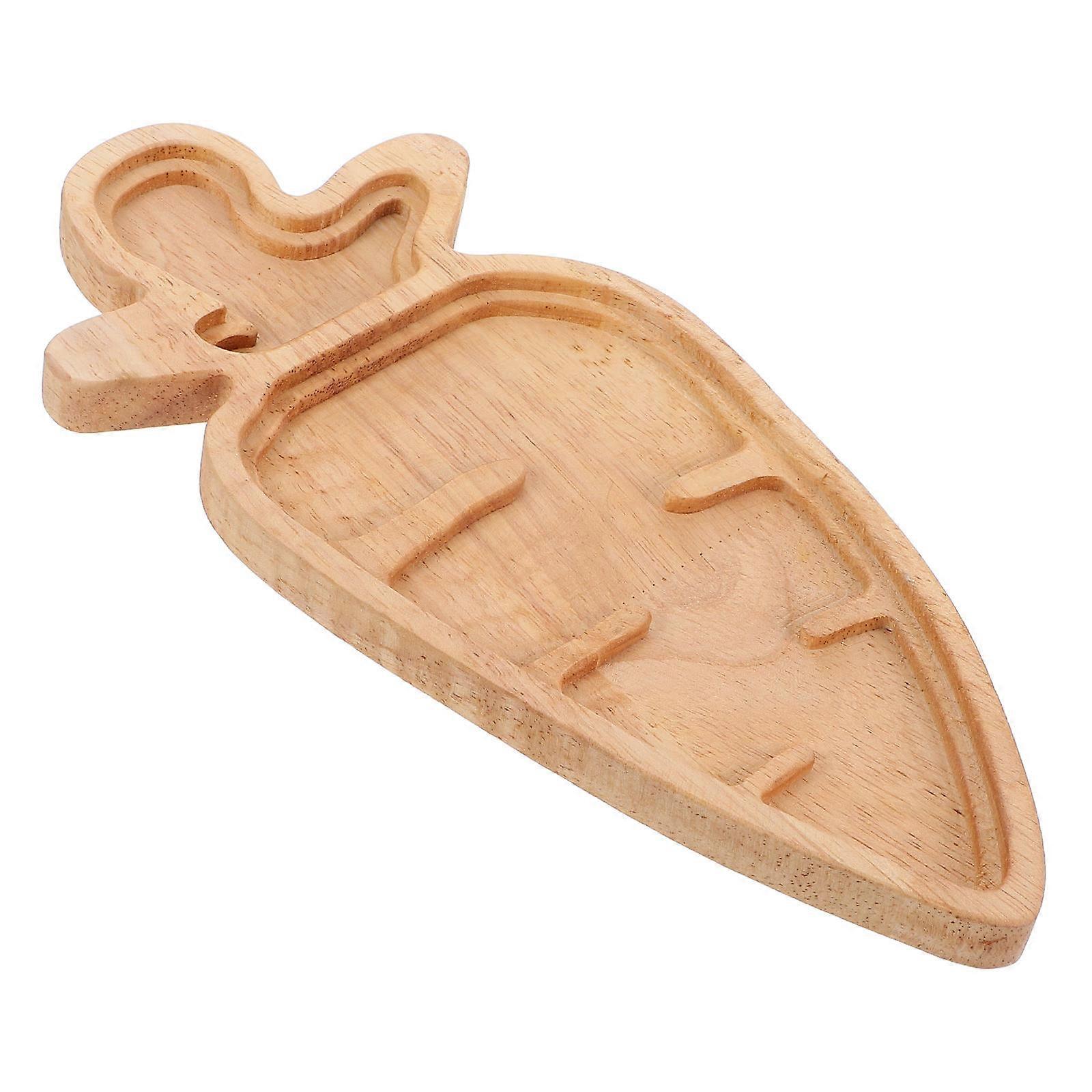 5Pcs Wooden Easter Tray Serving Platter for Fruit and Dessert