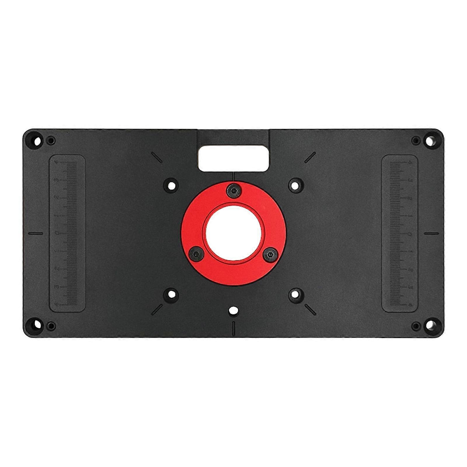Router Table Insert Plate Wood Tool Rectangular Wood Router Plate with Scale