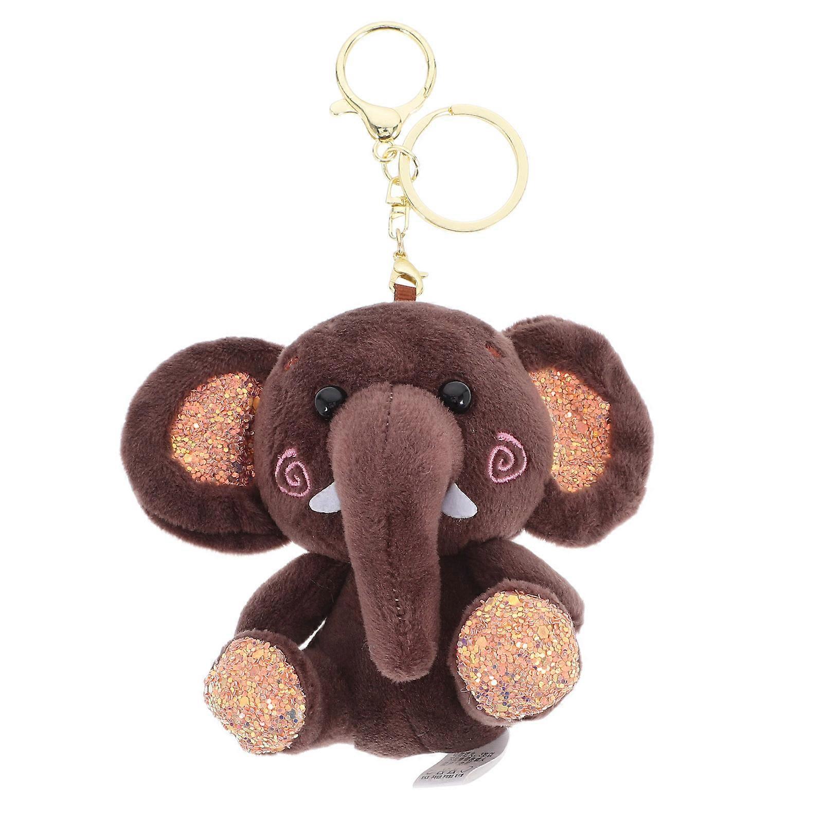 Elephant Key Rings for Hanging Keys 2Pcs Plush Doll Key Holder Pendant