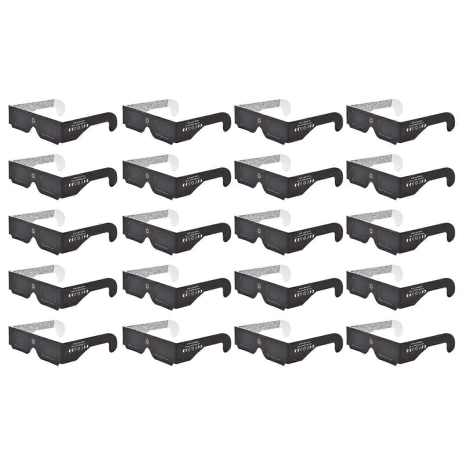 20Pcs Solar Eclipse Glasses Filter Harmful Light Eyes Protection Paper Frame Glasses for Solar Eclip