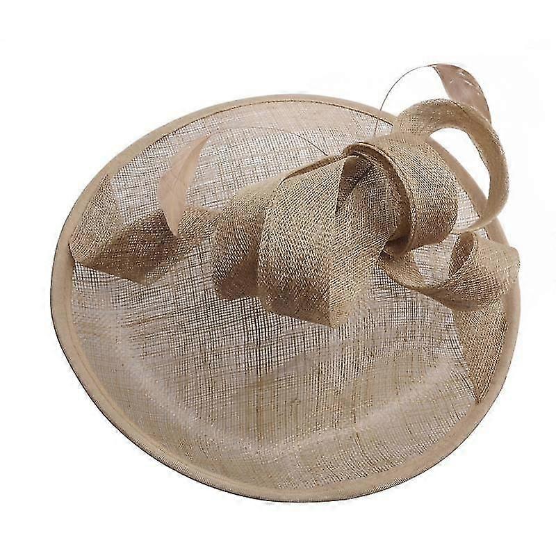 Women Feather Fascinator Hat Linen Ascot Photography Derby Cap Hair Accessories for Ladies Girls kh