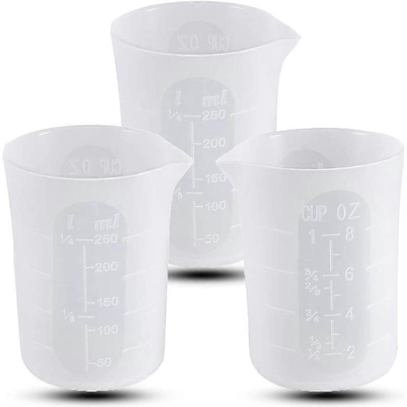 250 Ml Silicone Measuring Cups Cups Small Capacity Tools 3 PCS