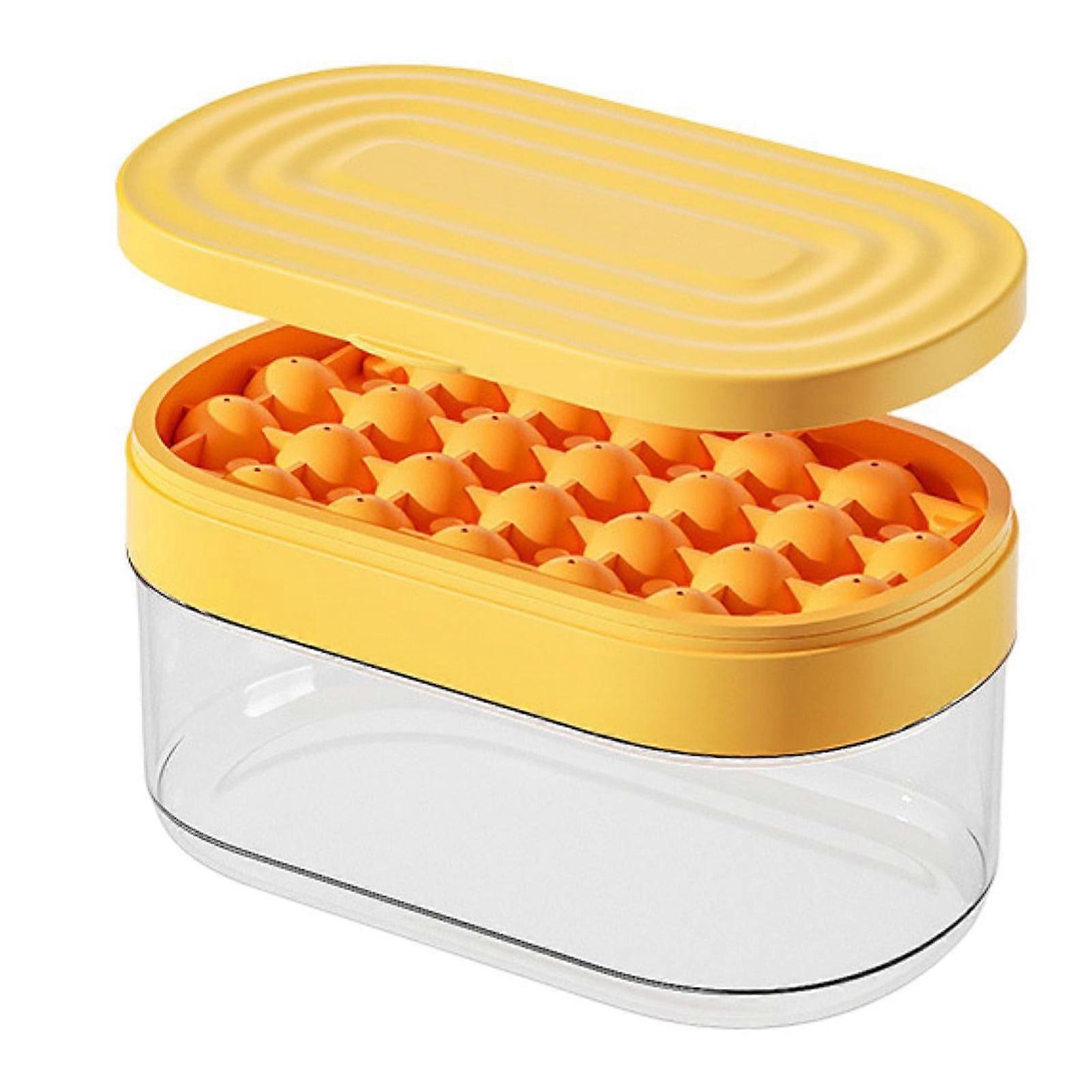 Gardenne Round Ice Tray Ice Ball Mold Ice Cube Maker Ice Ball Mold Easy Demoulding Non-Stick Cold-Resistant Silicone Whiskey Cocktail Ice Tray