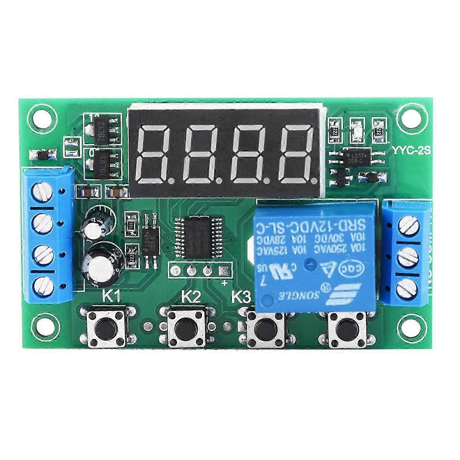LED Display Adjustable Timer Relay Automation Control Switch Module (12V)