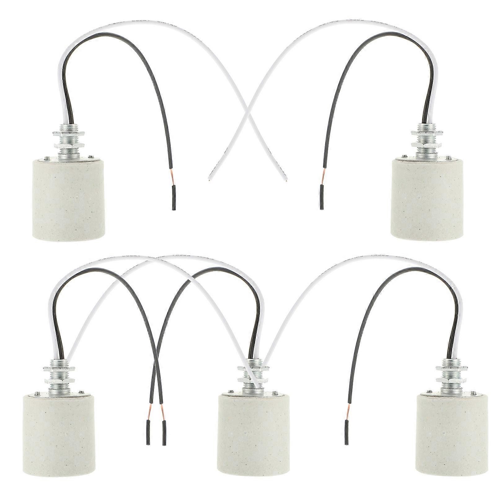Lamp Holder White Light Socket for Lighting Use 15Pcs Screw Base
