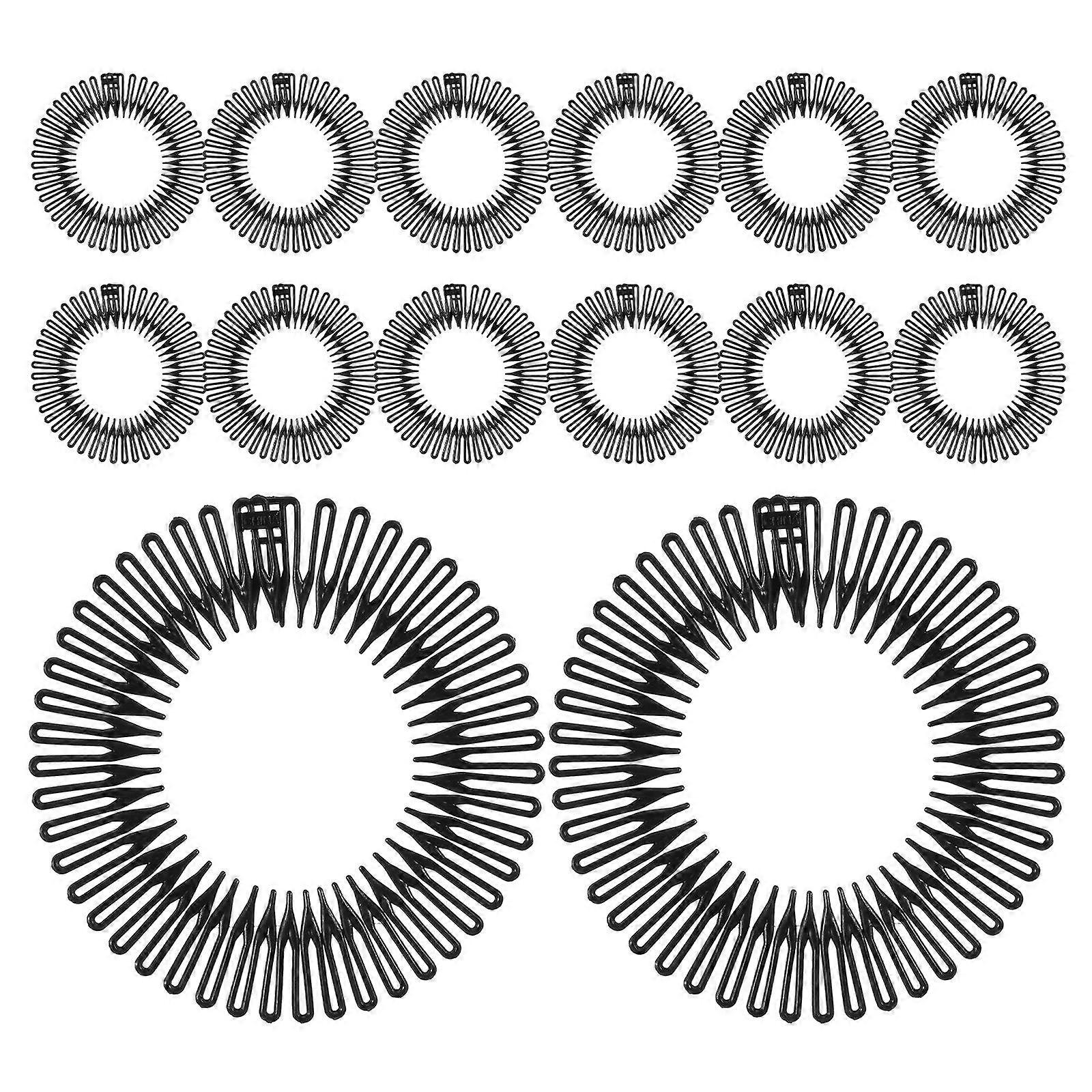 Flexible Plastic Comb Headband for Hair Styling 24Pcs Set