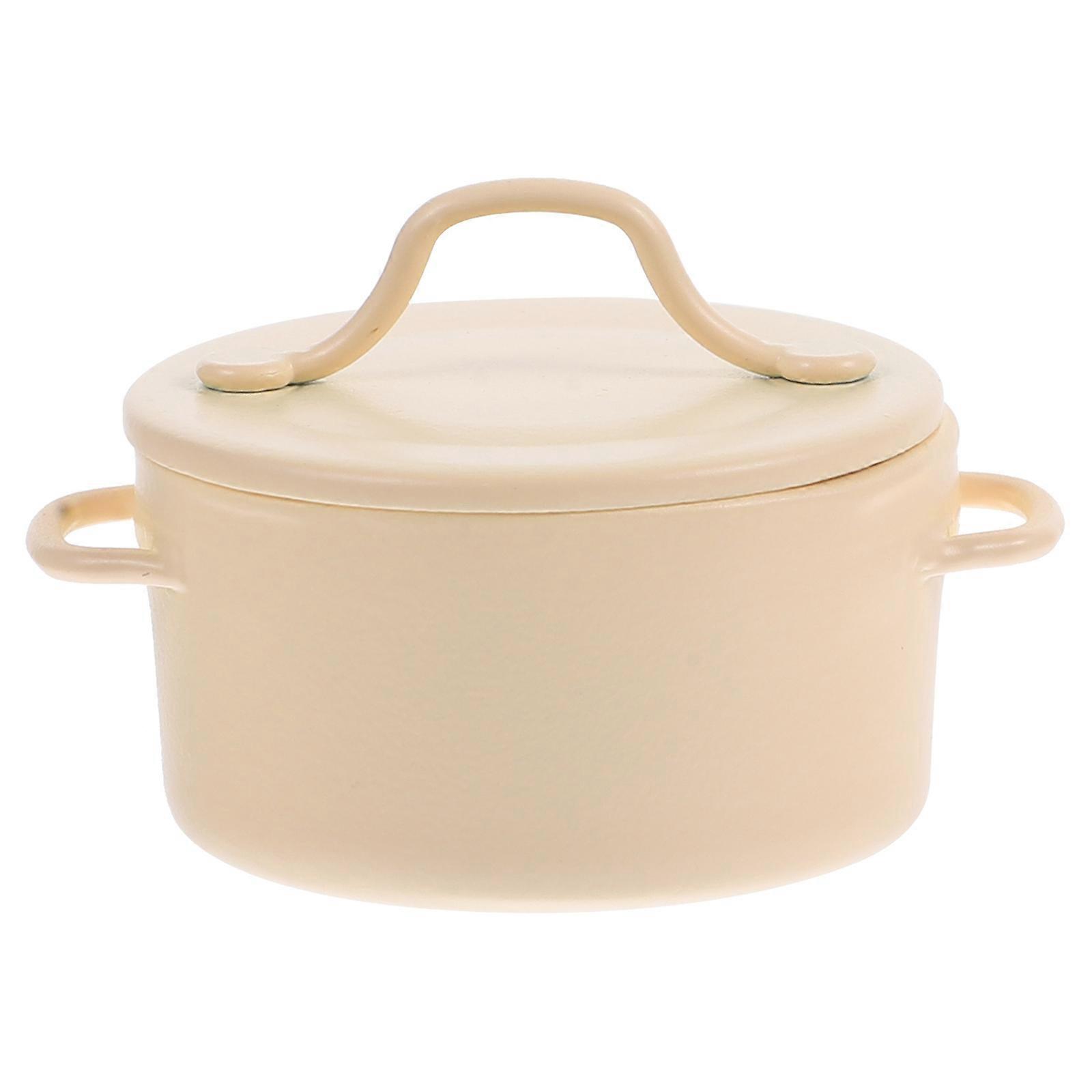 Doll House Decor Mini Pot Miniature Tableware for Decor 1 Piece Alloy