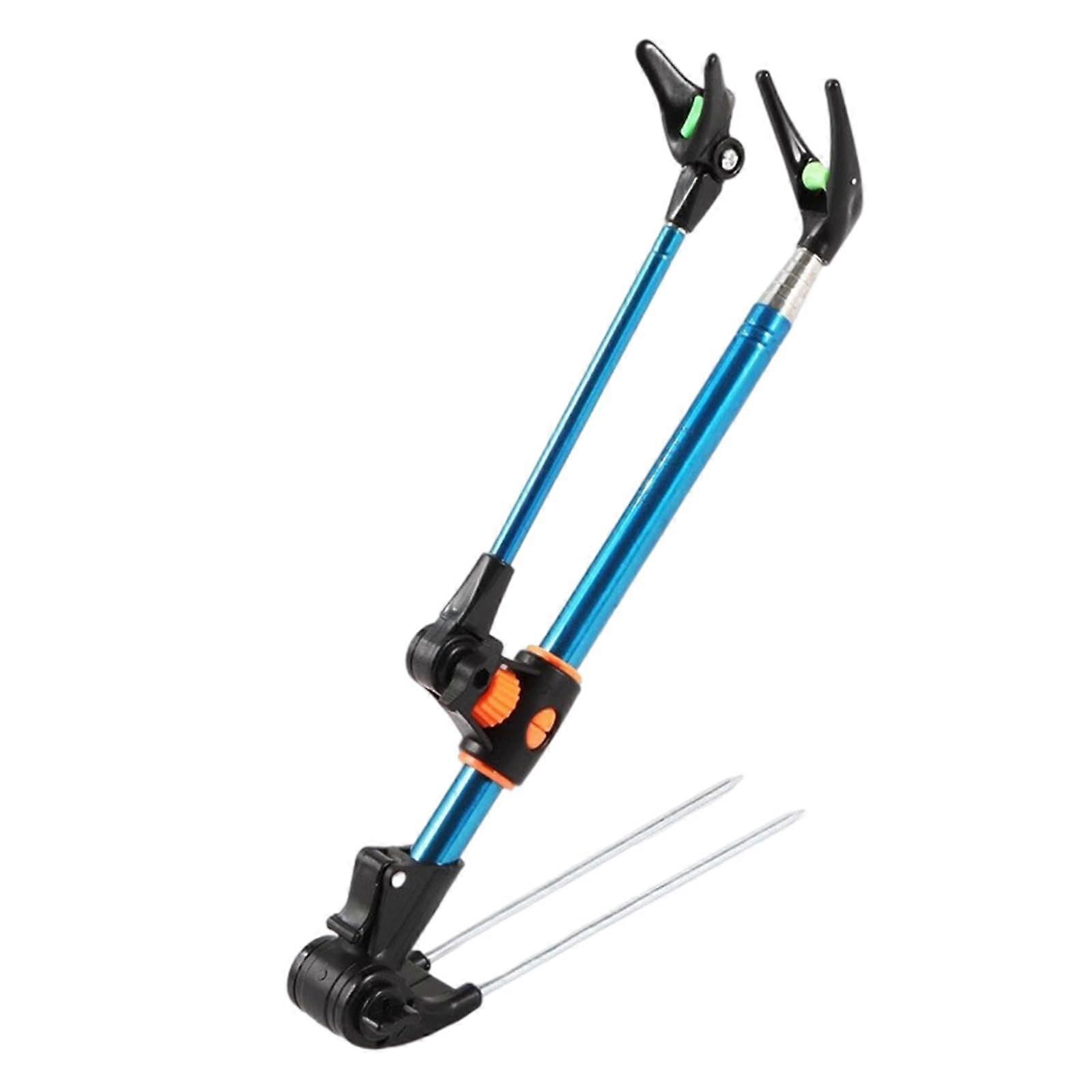 Adjustable Folding Fishing Rod Frame Double Purpose Bracket Telescopic Rod Bracket Accessories 2.1 Meters